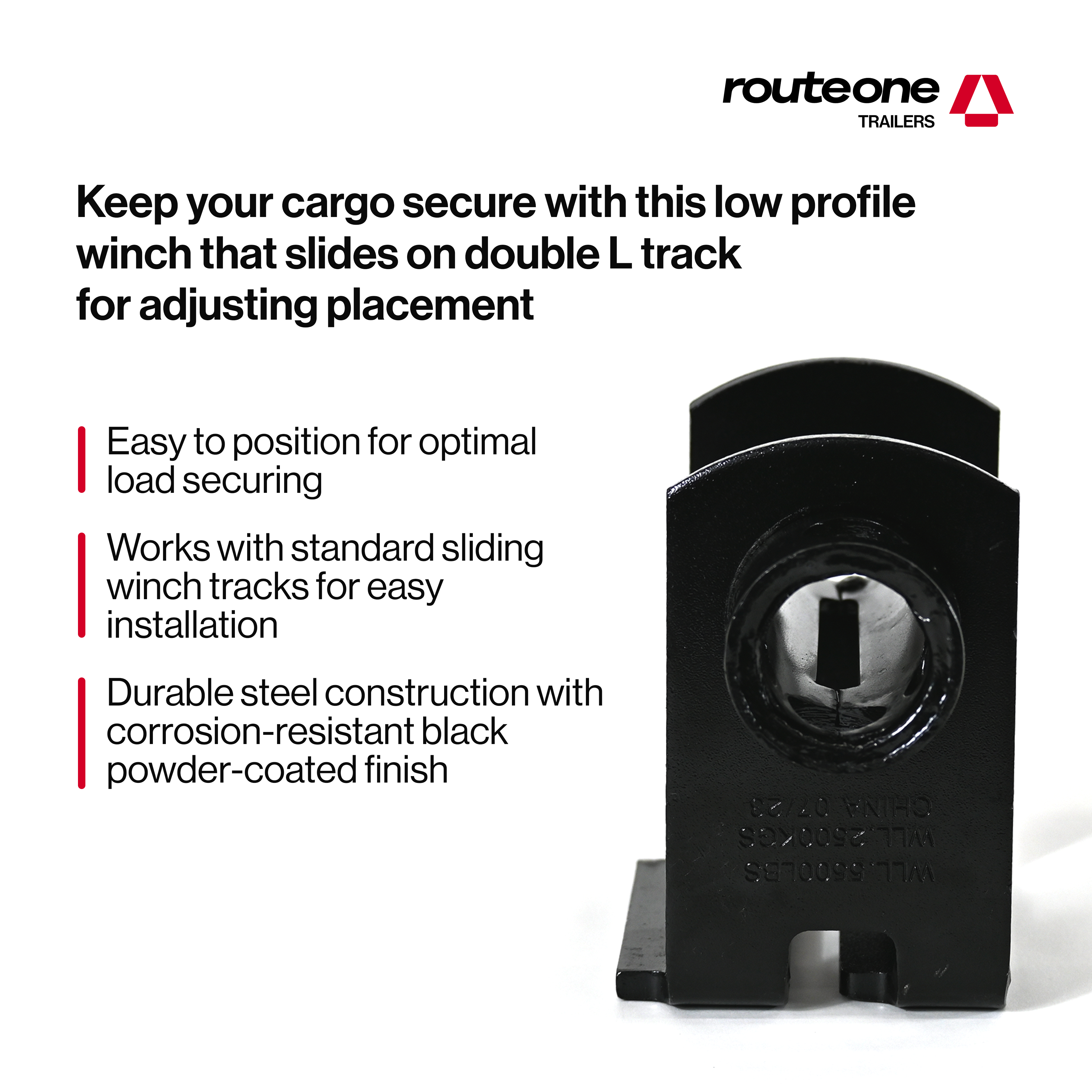 Double LL Sliding Winch FW6 Route One Trailers