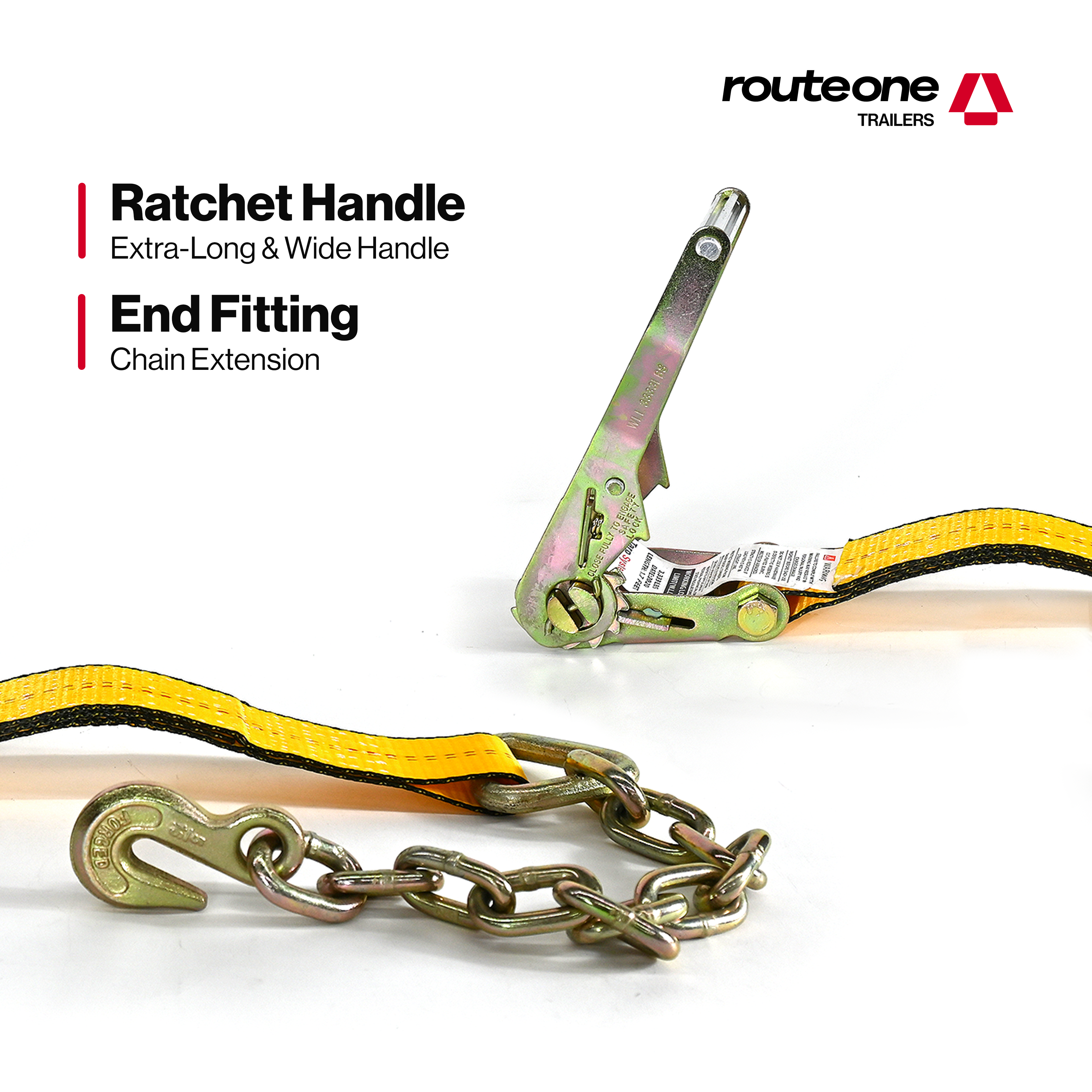 2" x 27' Ratchet Strap w Chain Anchor Tarp System