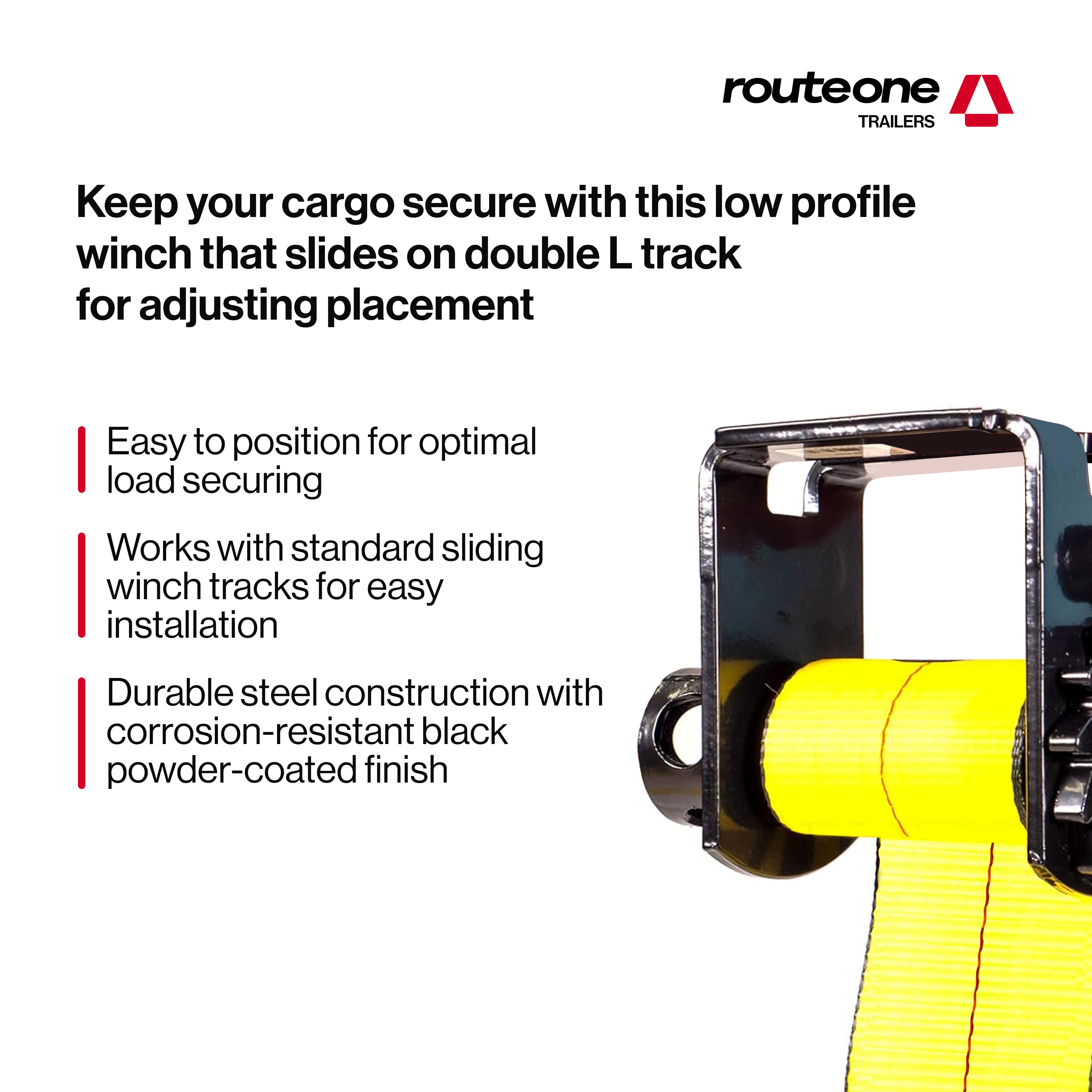 Double LL Sliding Winch FW6 Route One Trailers