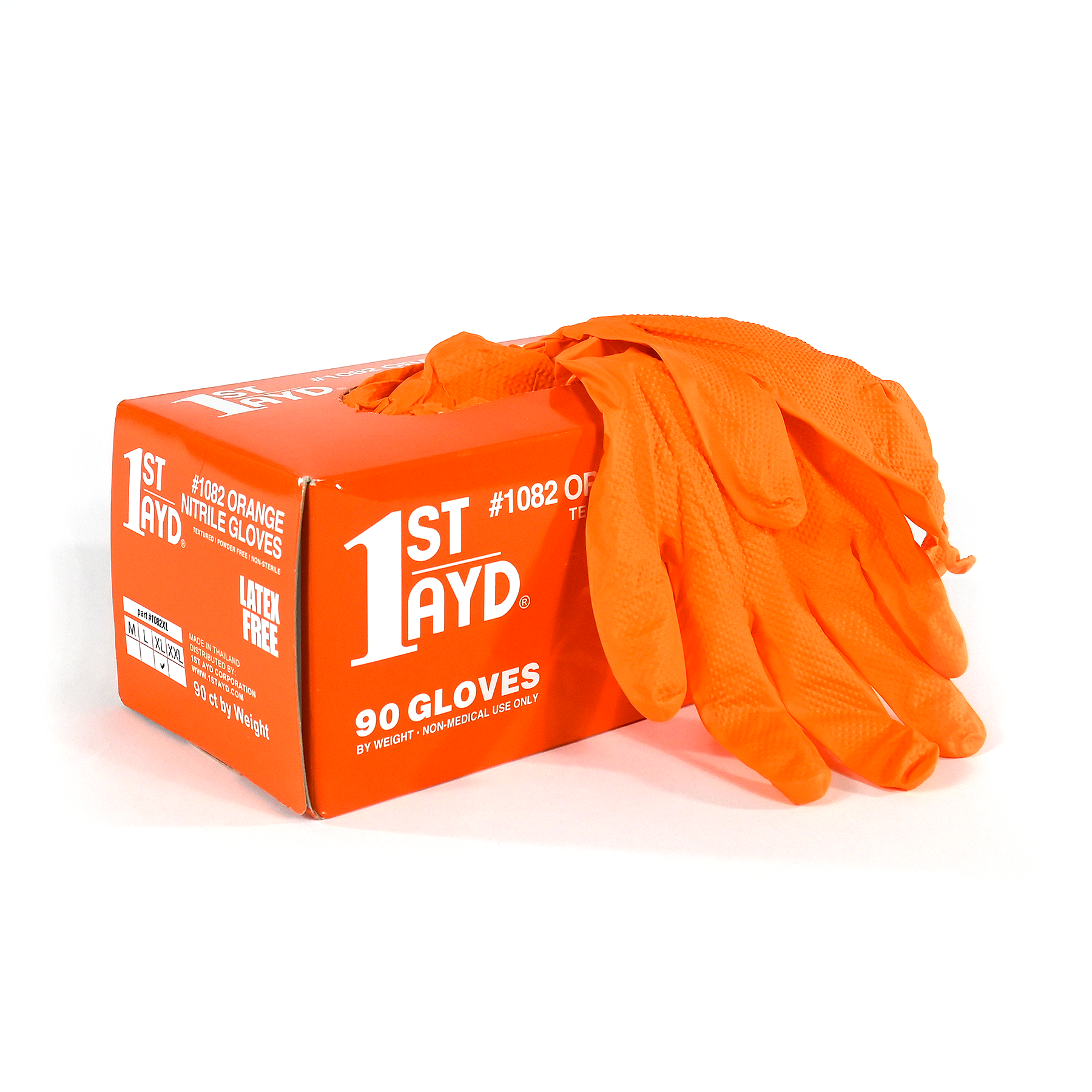 Orange Nitrile Gloves - XLarge 90