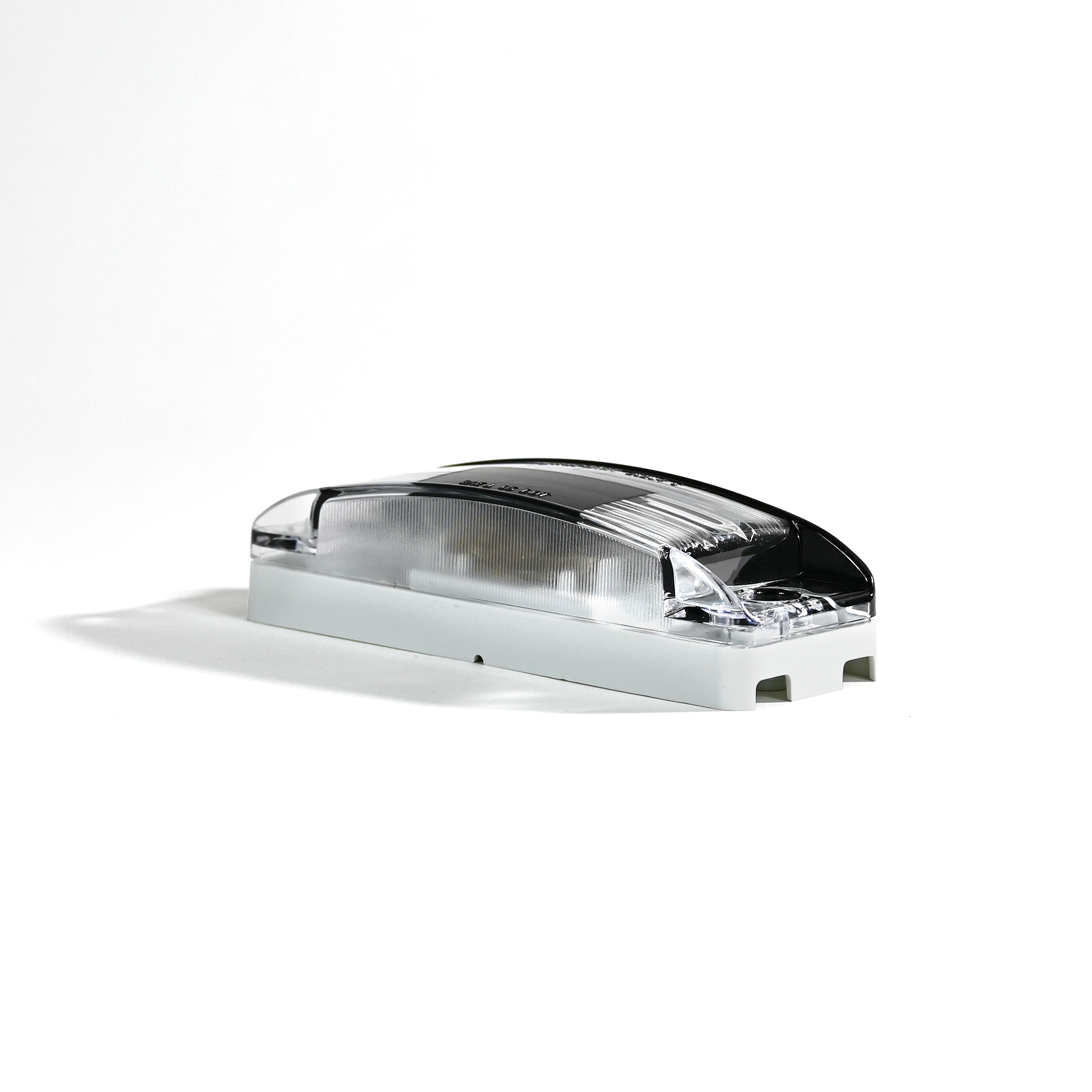 License Light, Rectangular, Clear, 2 Bulb, 2 Screw Mount, Male Pin S/T/T Route One Trailers