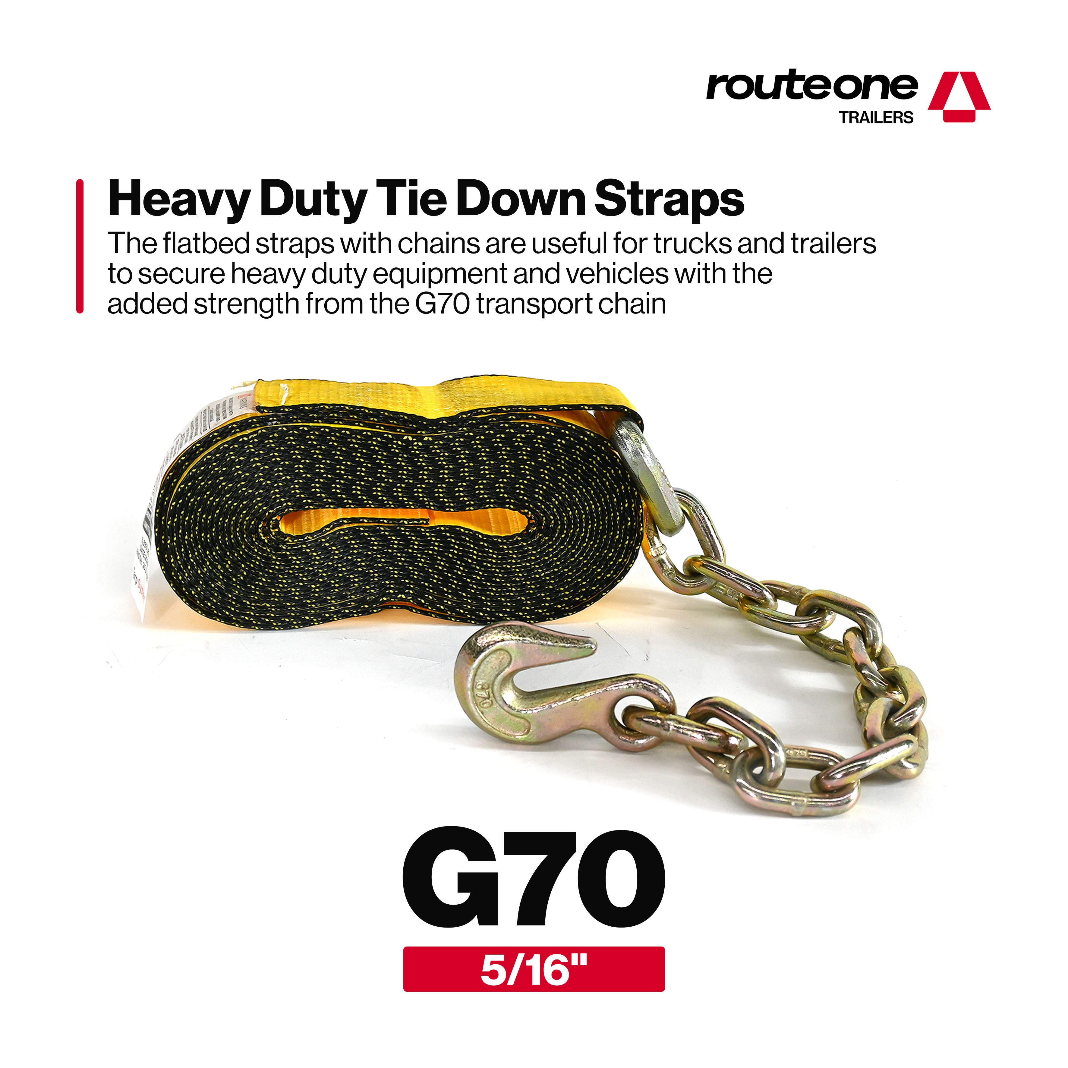 2" x 27' Ratchet Strap w Chain Anchor Tarp System