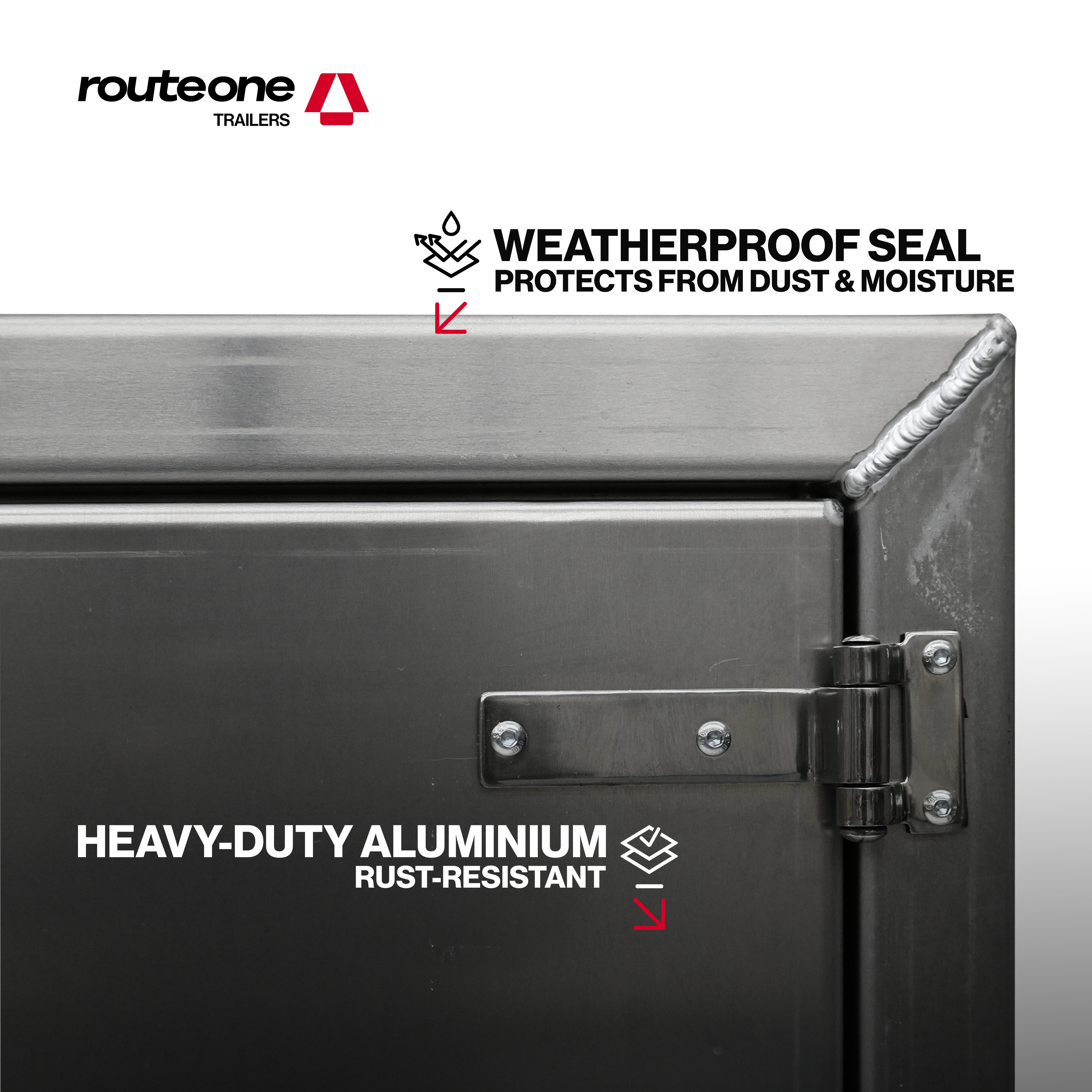 24" x 24" x 60" Cam Lock ToolBox Route One Trailers