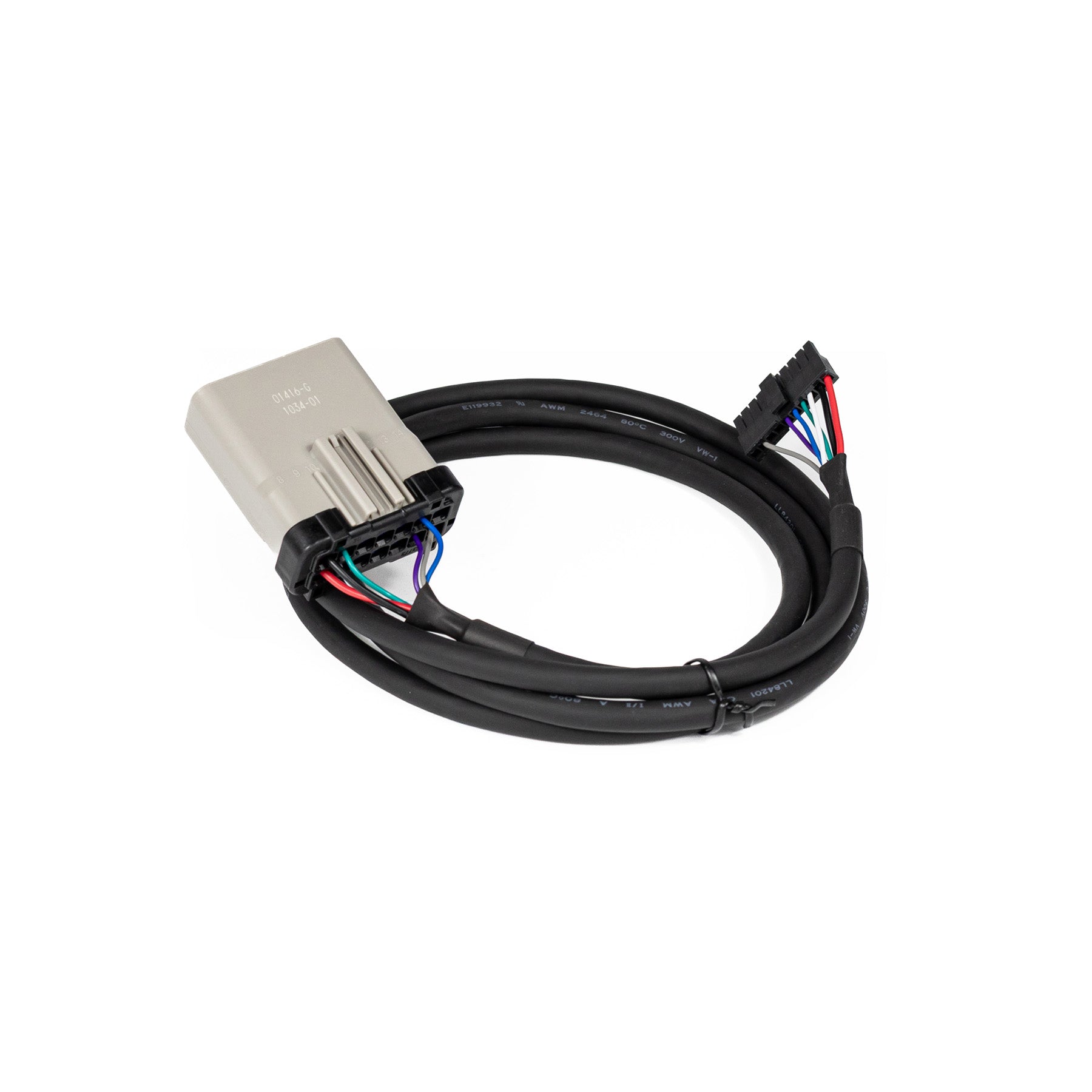 14 Pin Heavy Duty Cable for PT-30 ELD Device - 14 pin (two rows of 7) Fuse box IN / 10 pin OUT Route One Trailers