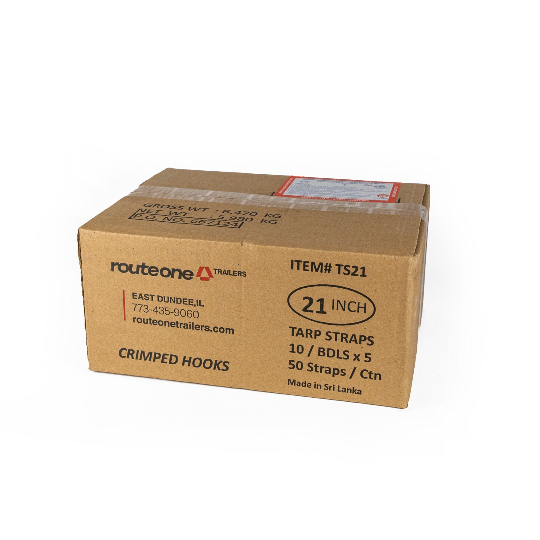 21" Bungee Cords w Crimped Hooks / Box of 50 Route One Trailers