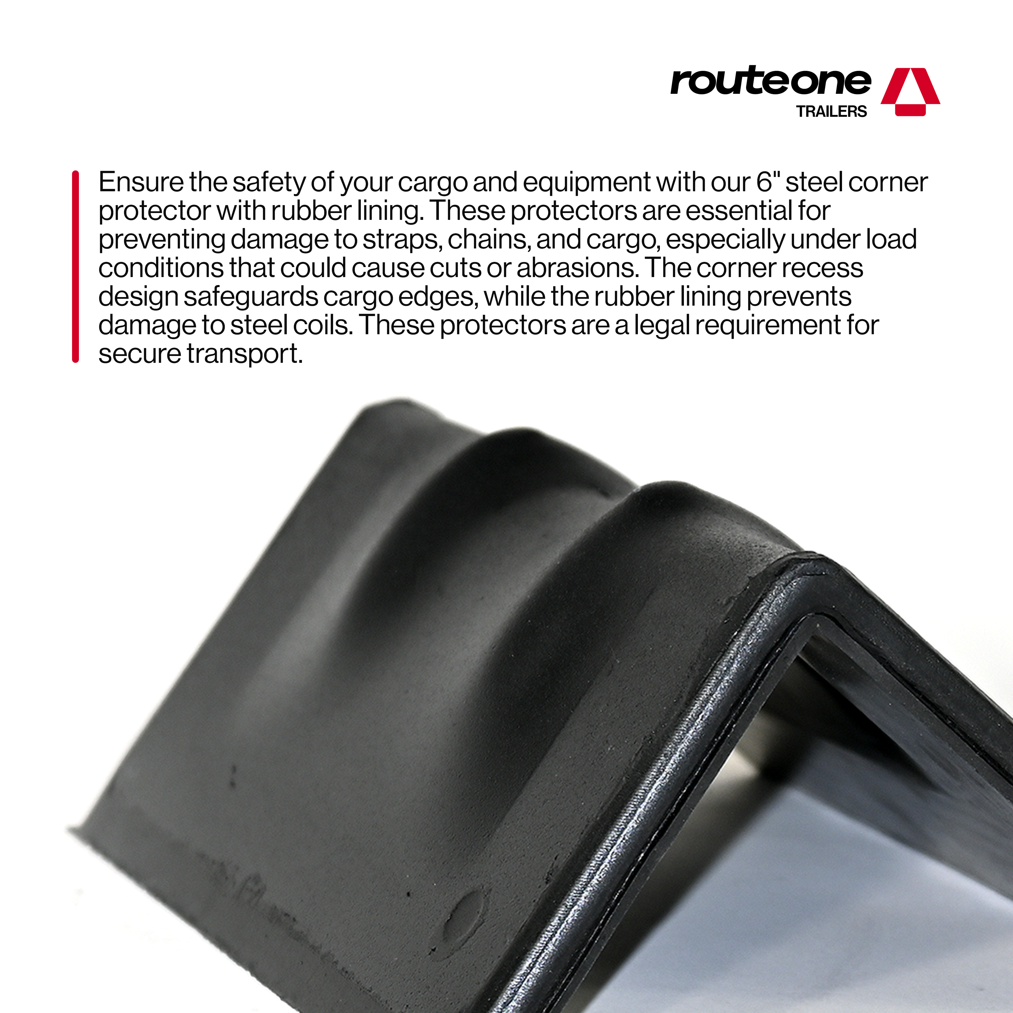 Steel Corner Protector W Rubber Backing 6" x 4”