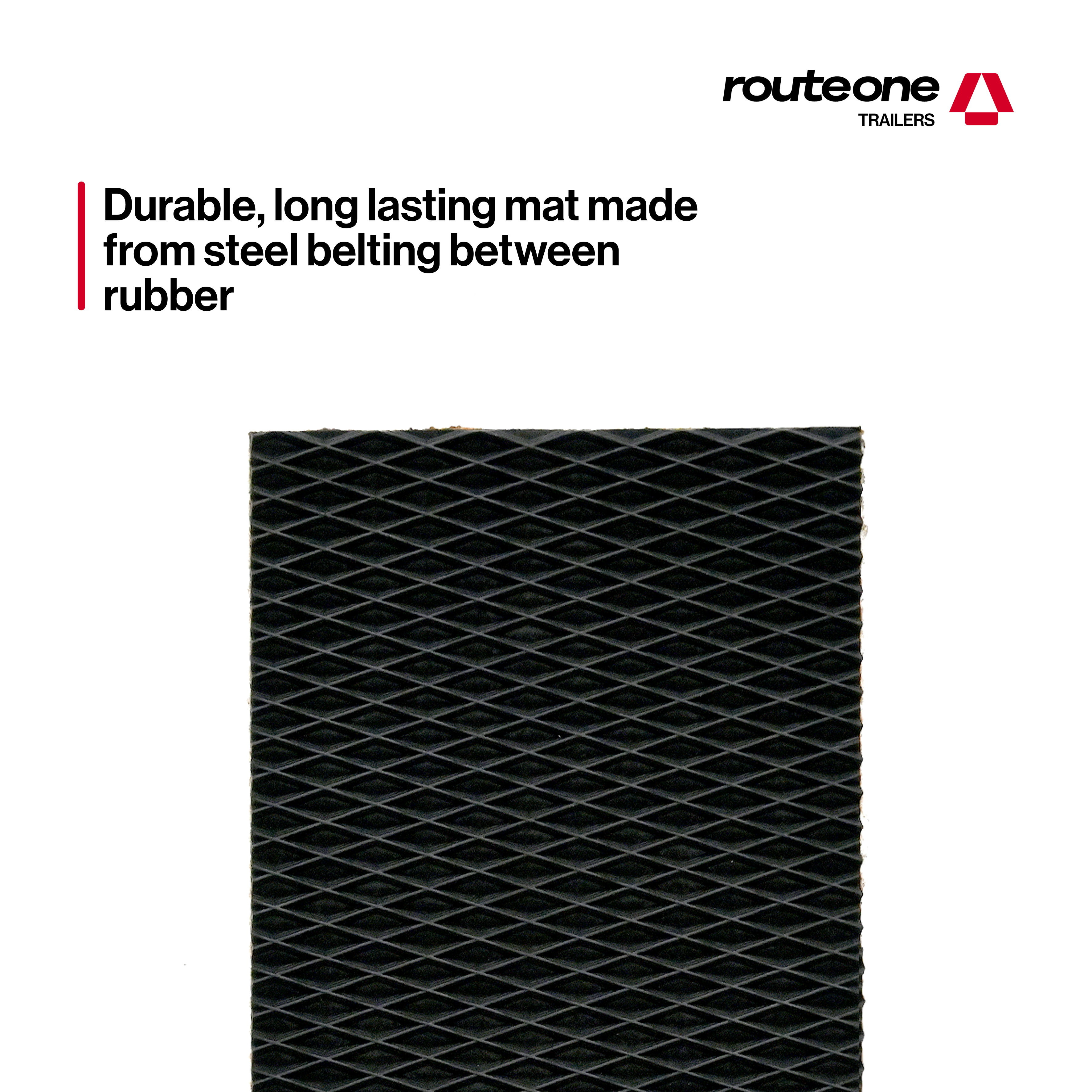 Rubber Coil Mats 1/2 inch Thick (6" x 48") Route One Trailers