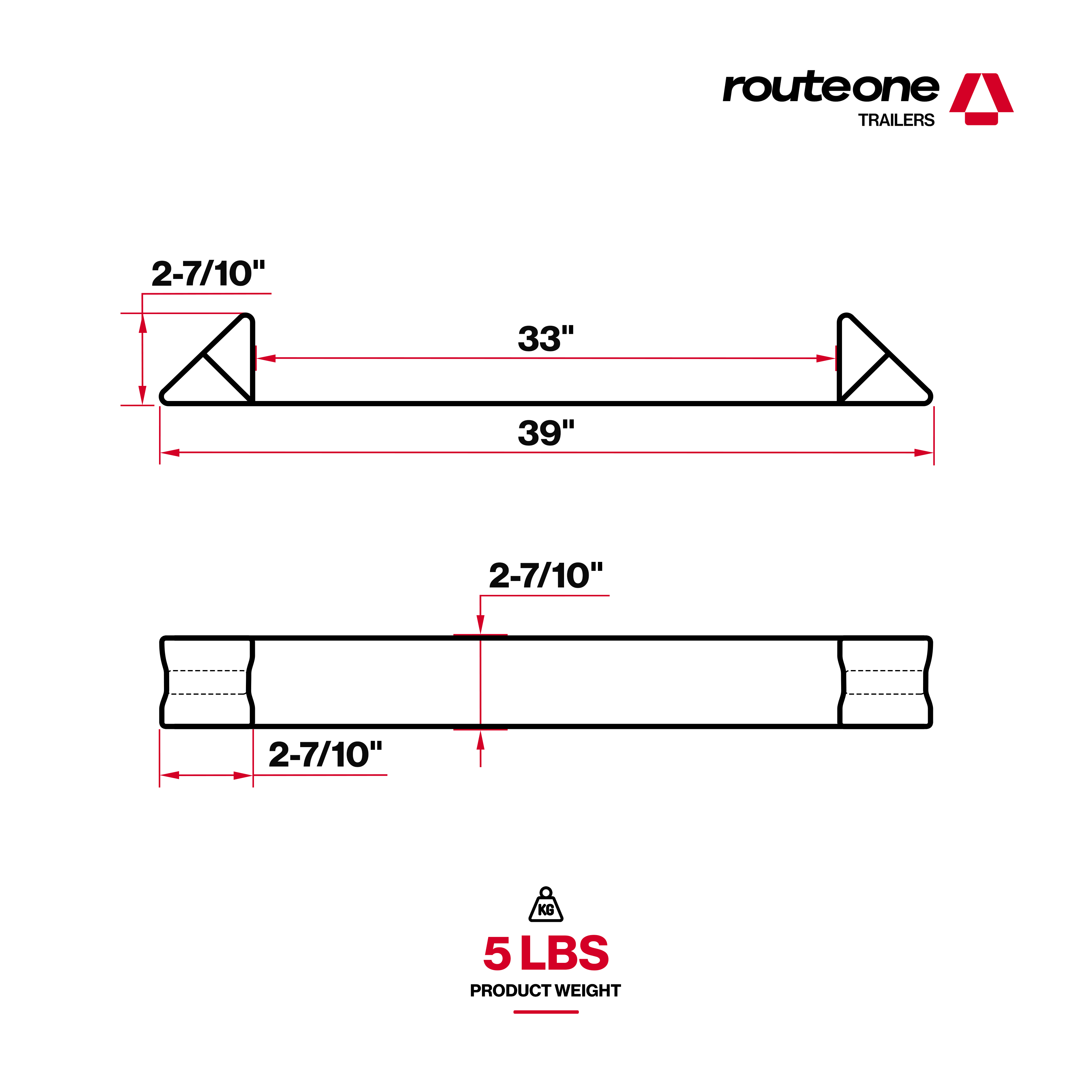 Coil Rack 33" x 3" Route One Trailers
