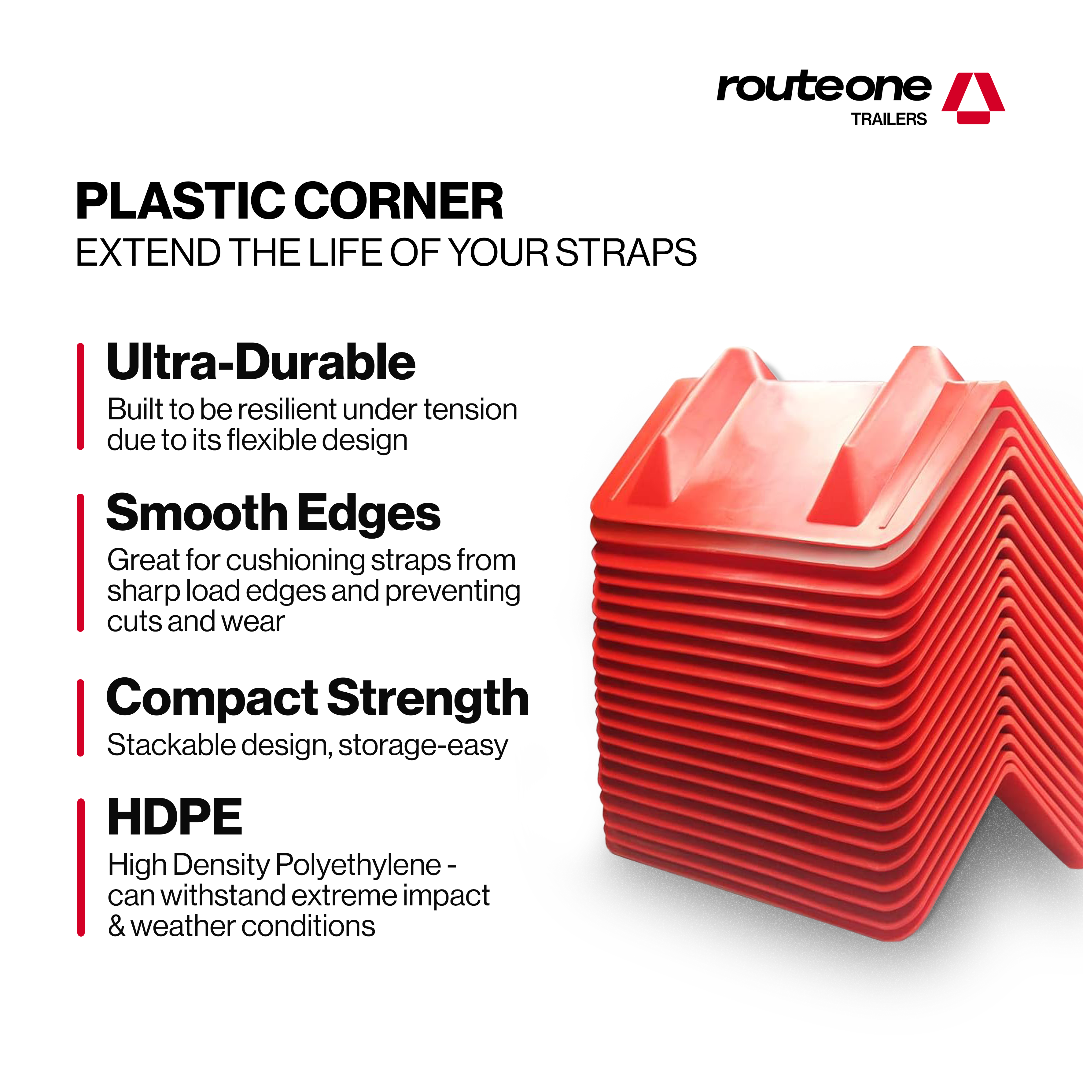Plastic Corner Protector 4" x 12" Route One Trailers