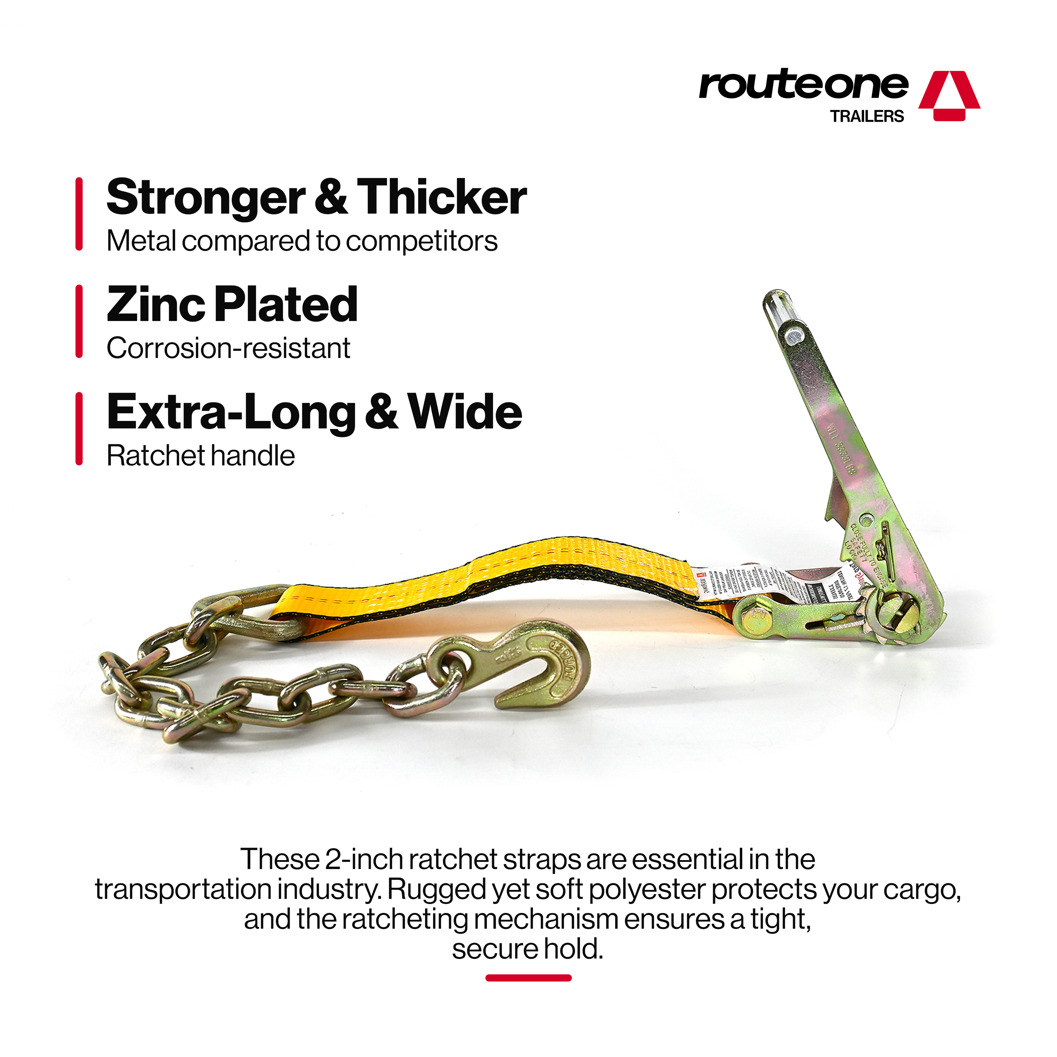 2" x 27' Ratchet Strap w Chain Anchor Tarp System