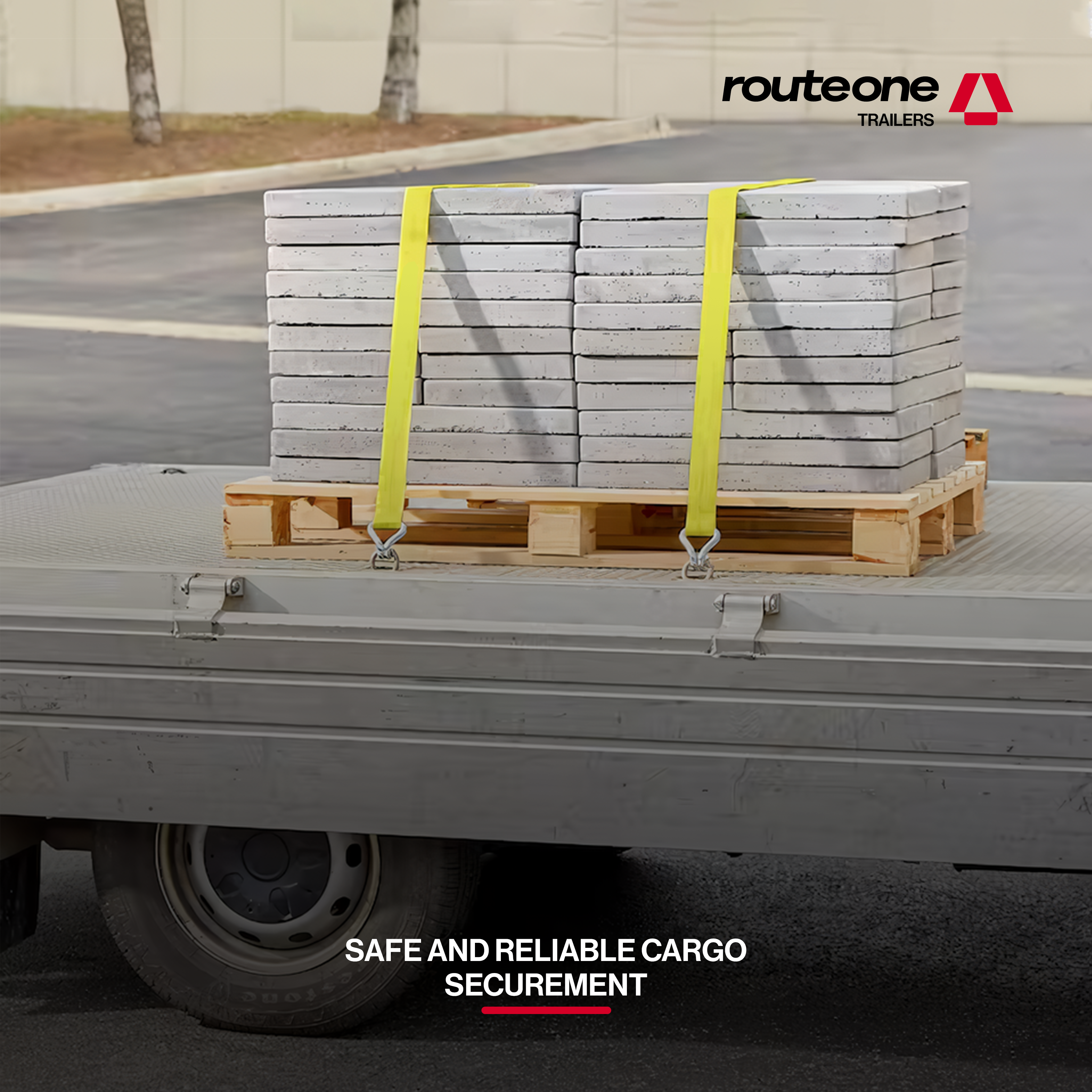 2" x 30' Ratchet Strap w Double J Hook Tarp System (2" x 27') Route One Trailers