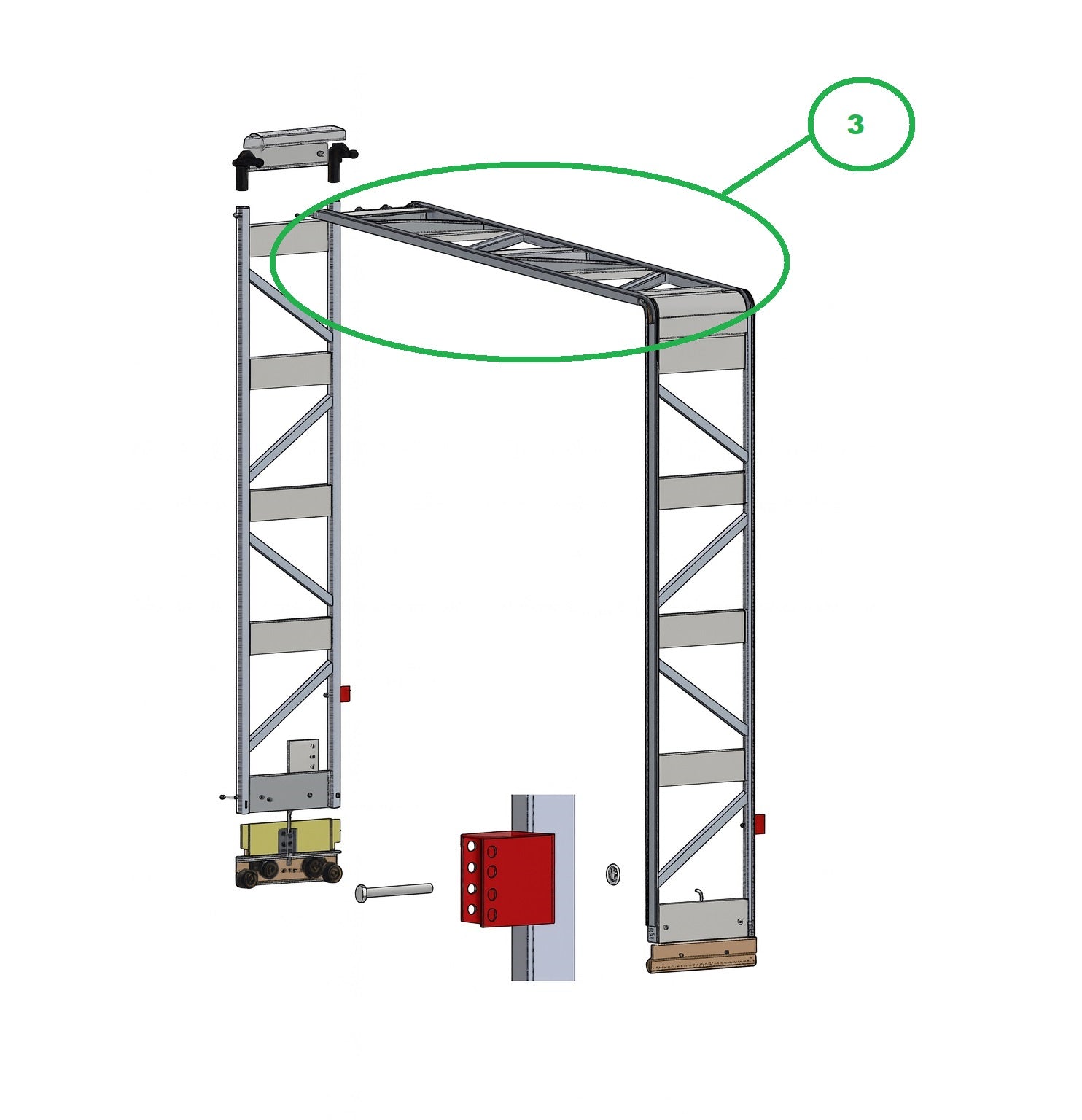 Front/Rear Truss Assy 104" - Top Route One Trailers