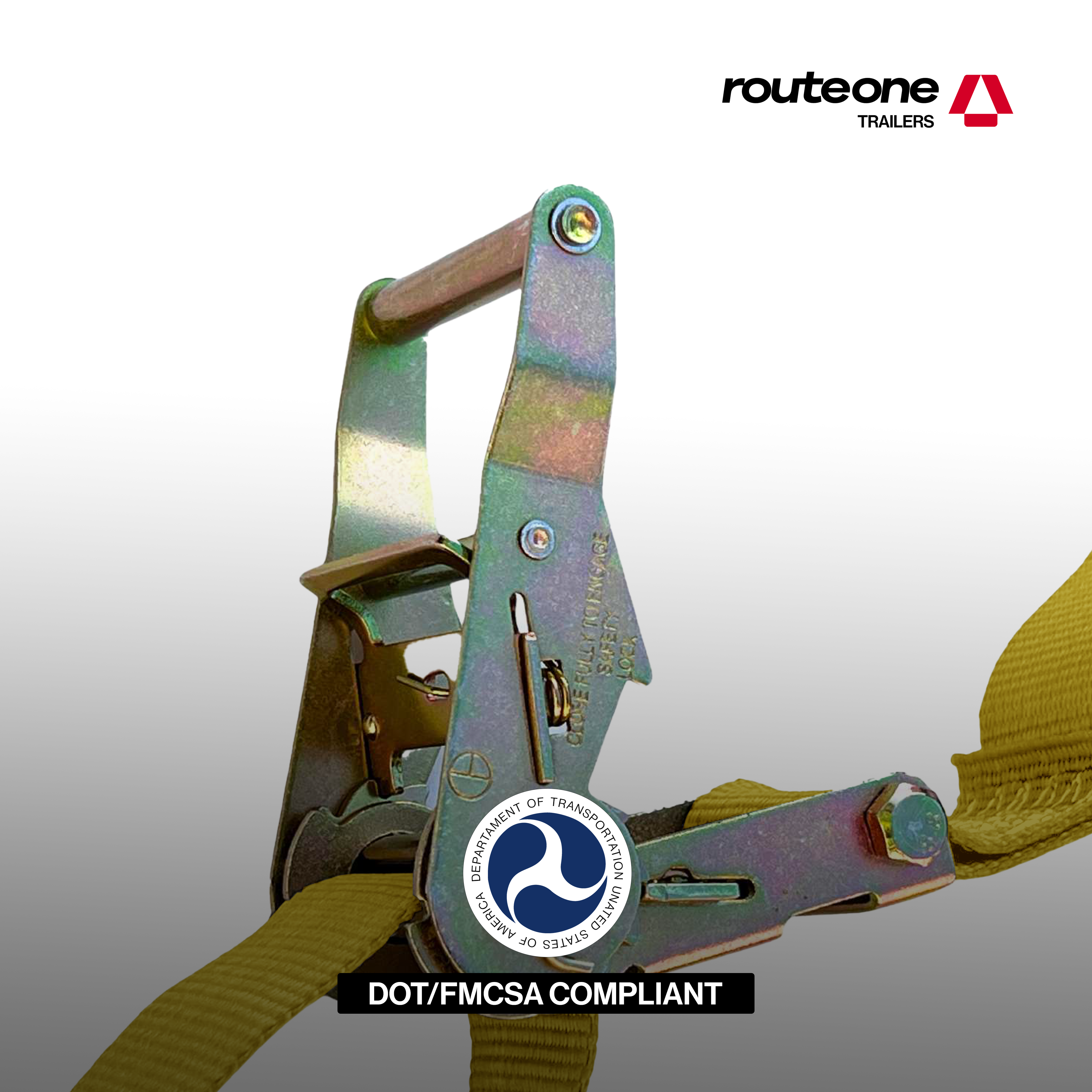 2” x 16’ Ratchet Strap for E-Track Systems | Cargo Tie Down Route One Trailers