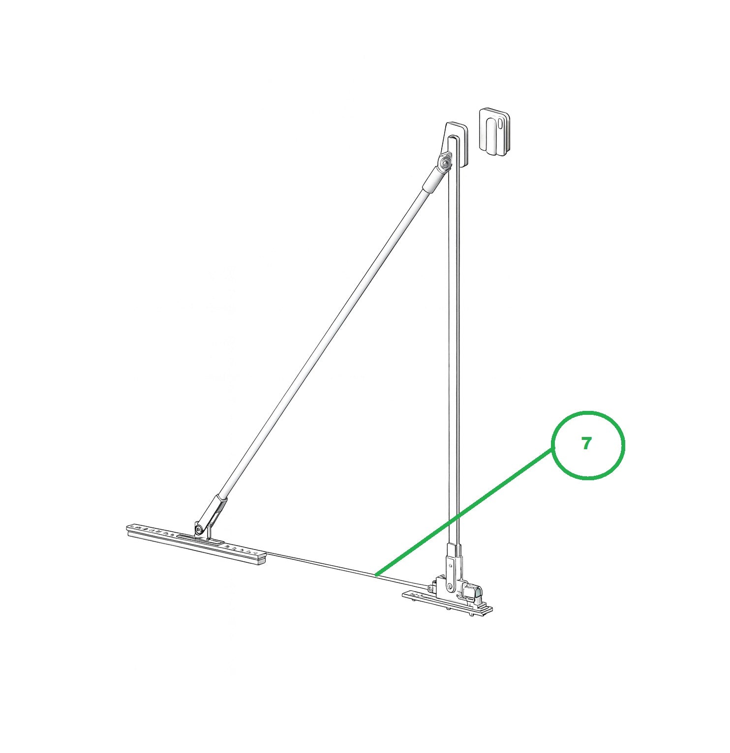 Threaded Rod Assembly - A-frame Crank Rod Route One Trailers