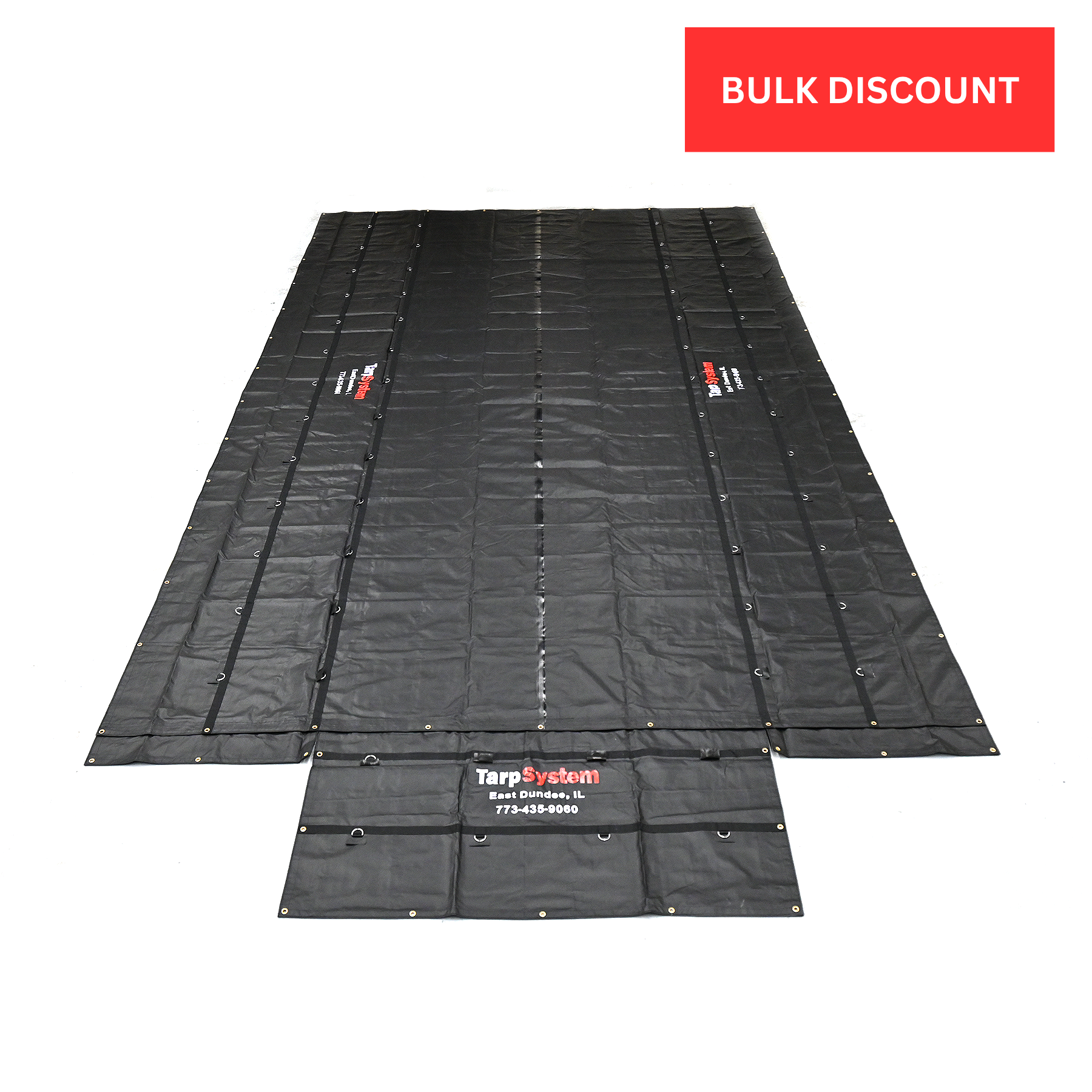 Lumber Tarp Super Vinyl (4' Drop) 16' x 27' with Flap