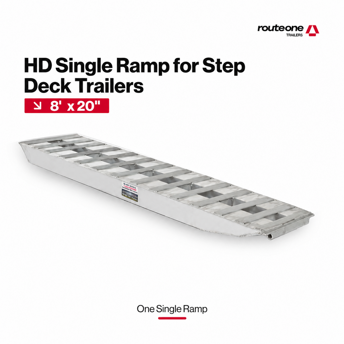 HD Ramps 20” x 96” Step Deck Trailer Ramps Route One Trailers