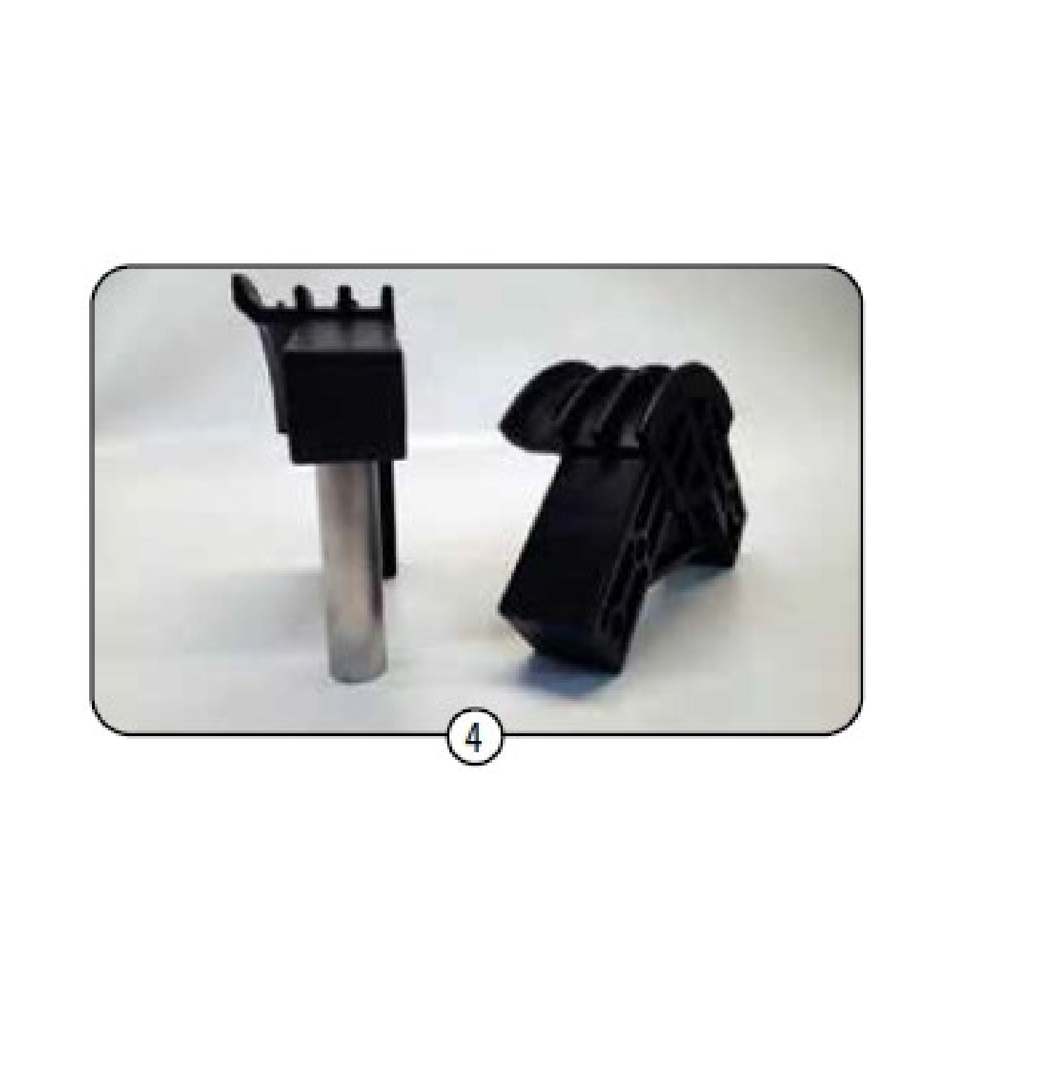 Corner-composite with gaskets for outside rear bow (single wing w/ raised center) Route One Trailers