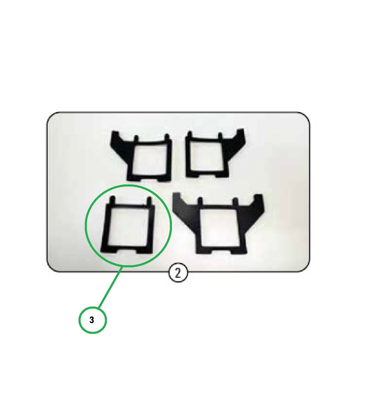 Gasket for front and rear corner no wing