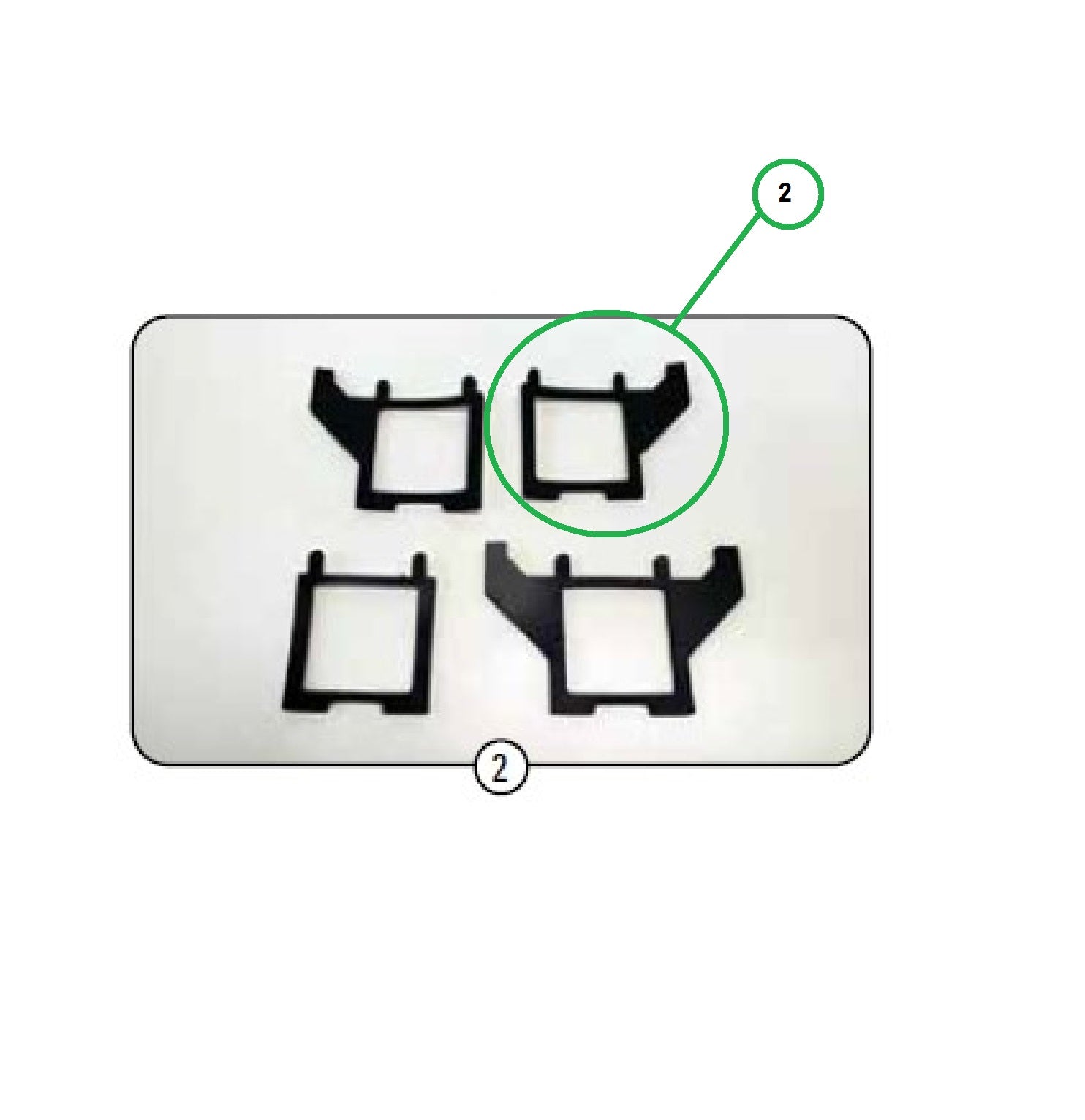 Gasket for front and rear corner right wing