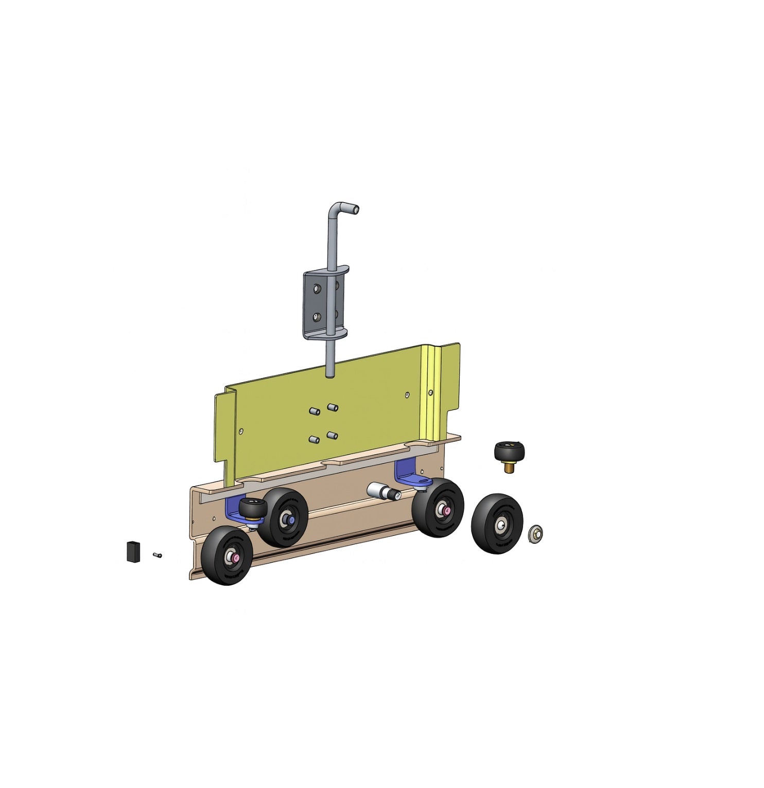 Front/Rear Trolley Assembly - Front Cart or Rear Cart (2nd version) Route One Trailers
