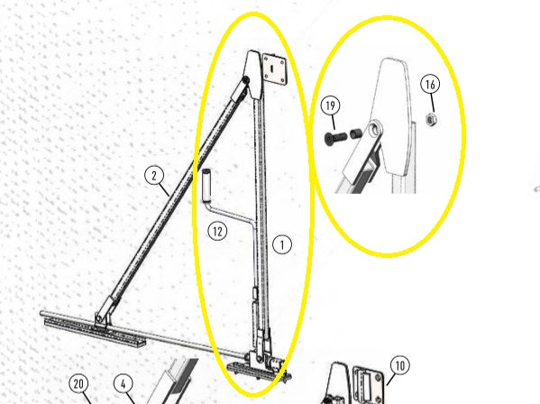 A-Frame DS Post - Vertical Route One Trailers