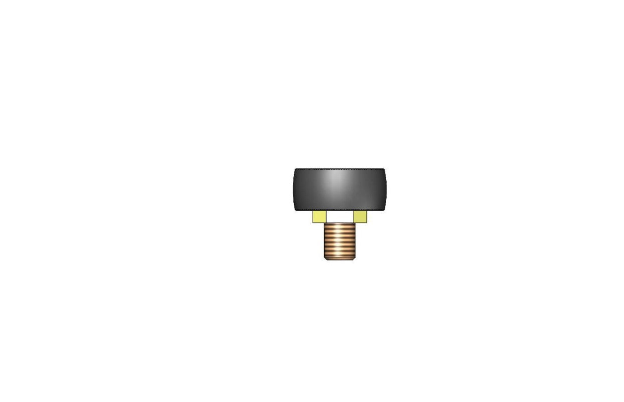 1-1/2" Wheel - Plastic Wheel Assy w/ bolt and nut - Small 1.5"