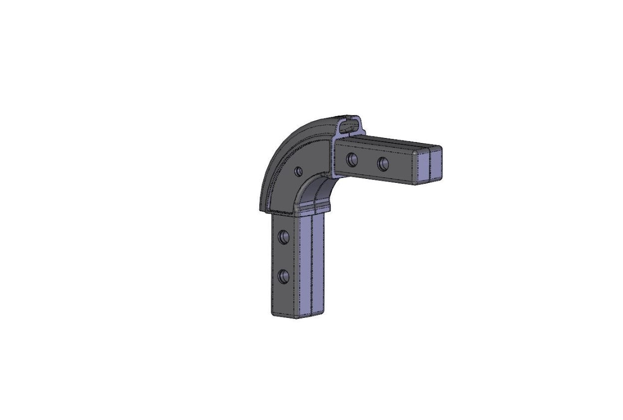Intermediate Corner Casting - Black Plastic - Flange Bracket Assy with Flat Socket Countersink bolt Route One Trailers