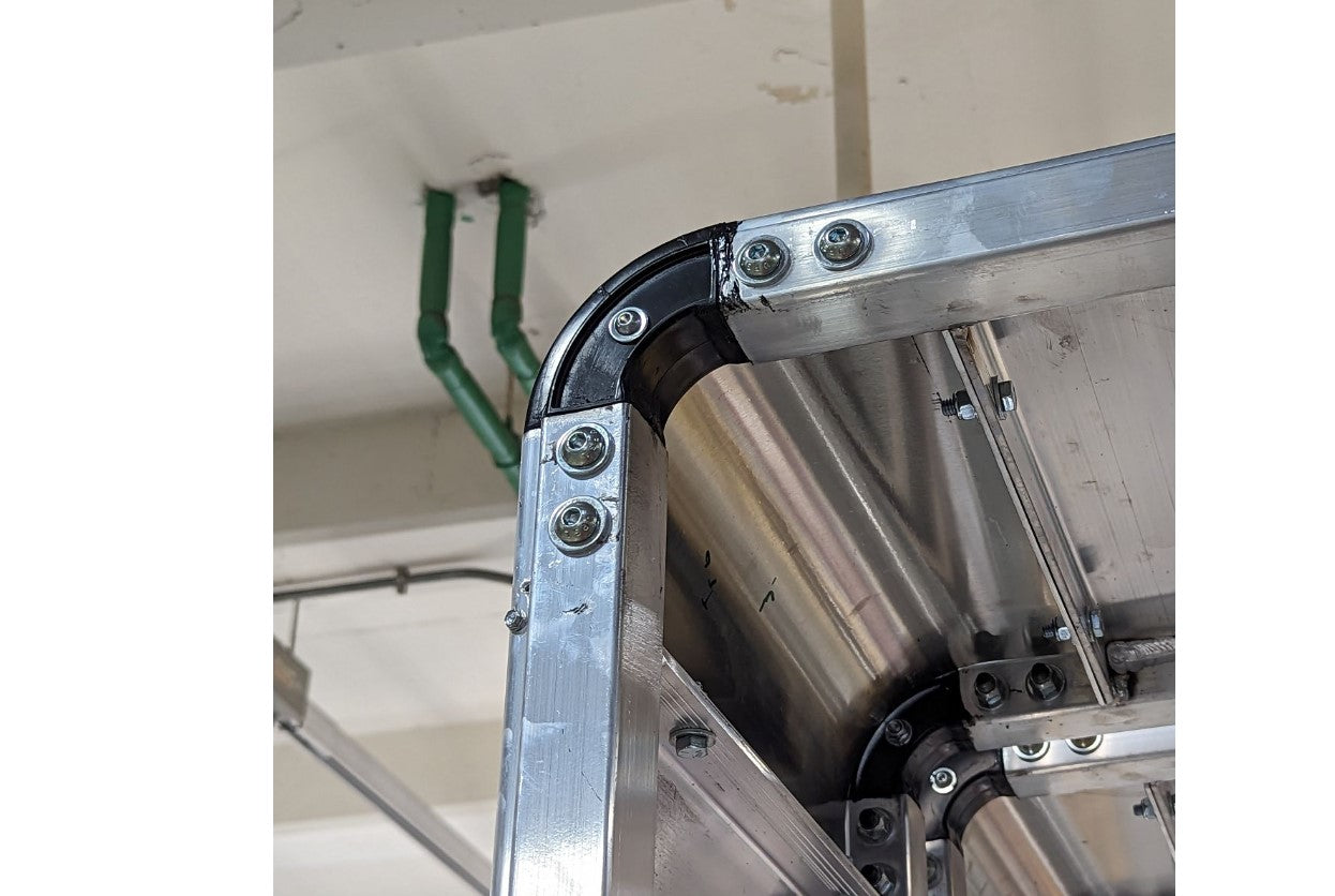 Intermediate Corner Casting - Black Plastic - Flange Bracket Assy with Flat Socket Countersink bolt Route One Trailers