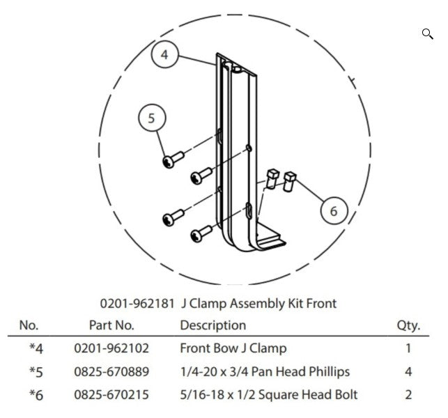 Aero:J Clamp Assy Kit Front Route One Trailers