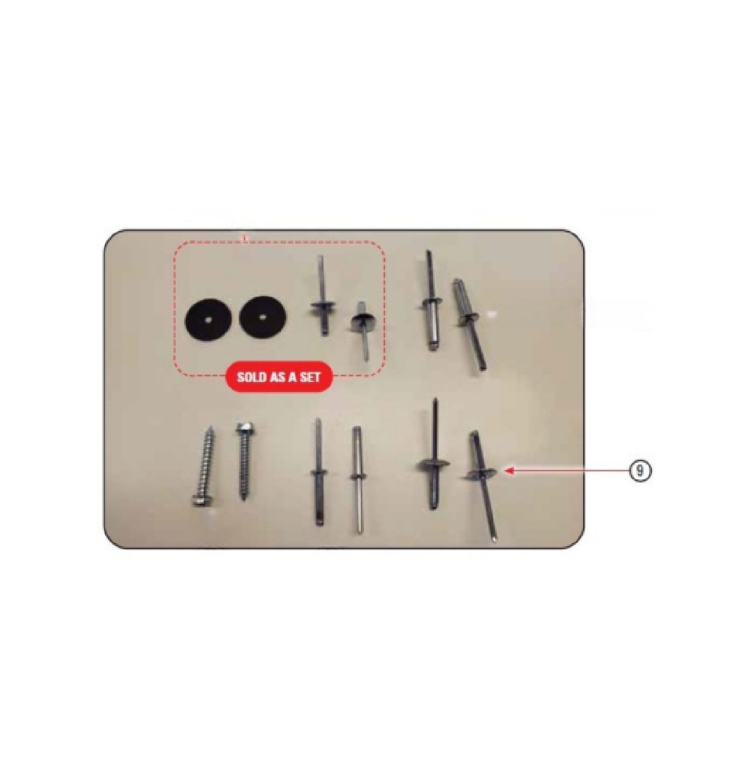 3/16” rivet (spring handles / cran hadles / safety chain / tail flap)