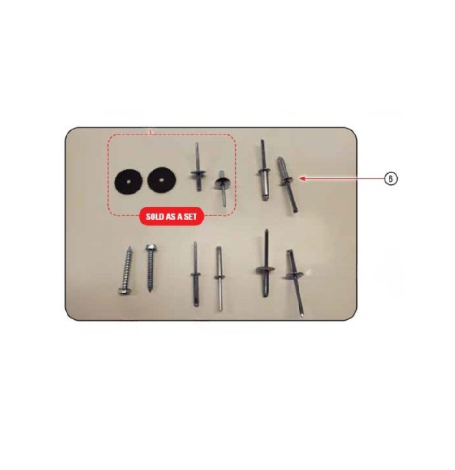 1/4” rivet for carriage cap Route One Trailers