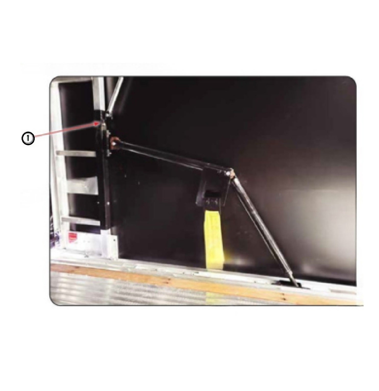 Vertical post and hinge left (drivers side)