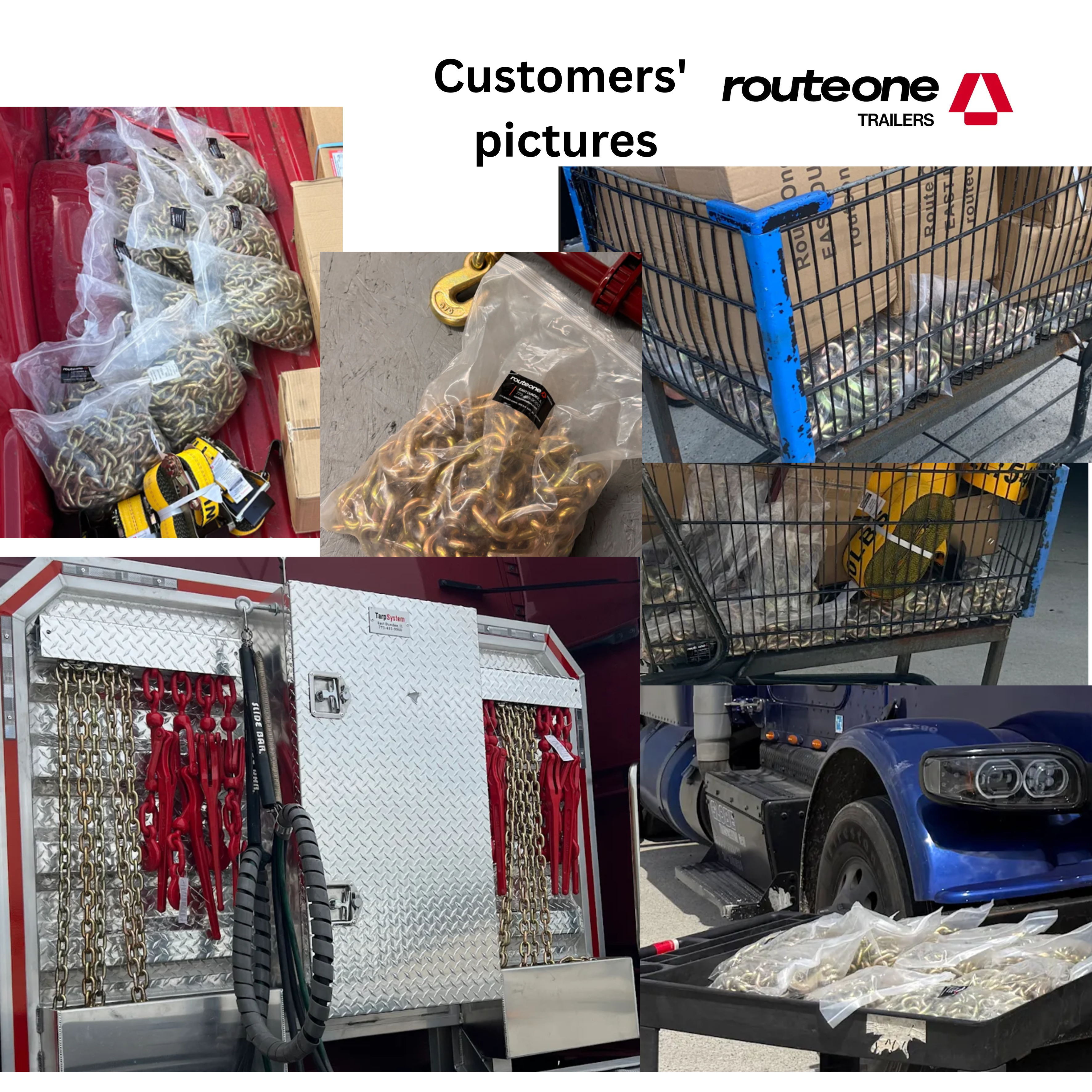 3/8” x 20’ G70 Transport Chain | Flatbed Cargo Control Route One Trailers