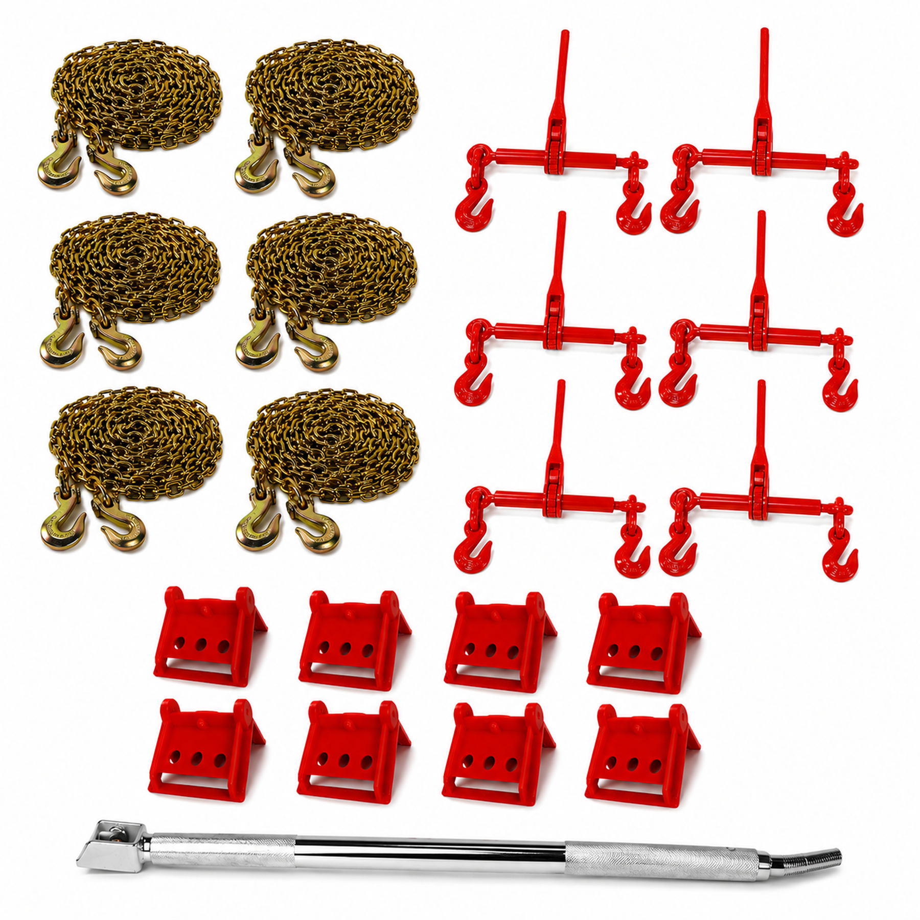 Strap & Secure Kit — 8 Winch Straps + Bungees + Winder Route One Trailers