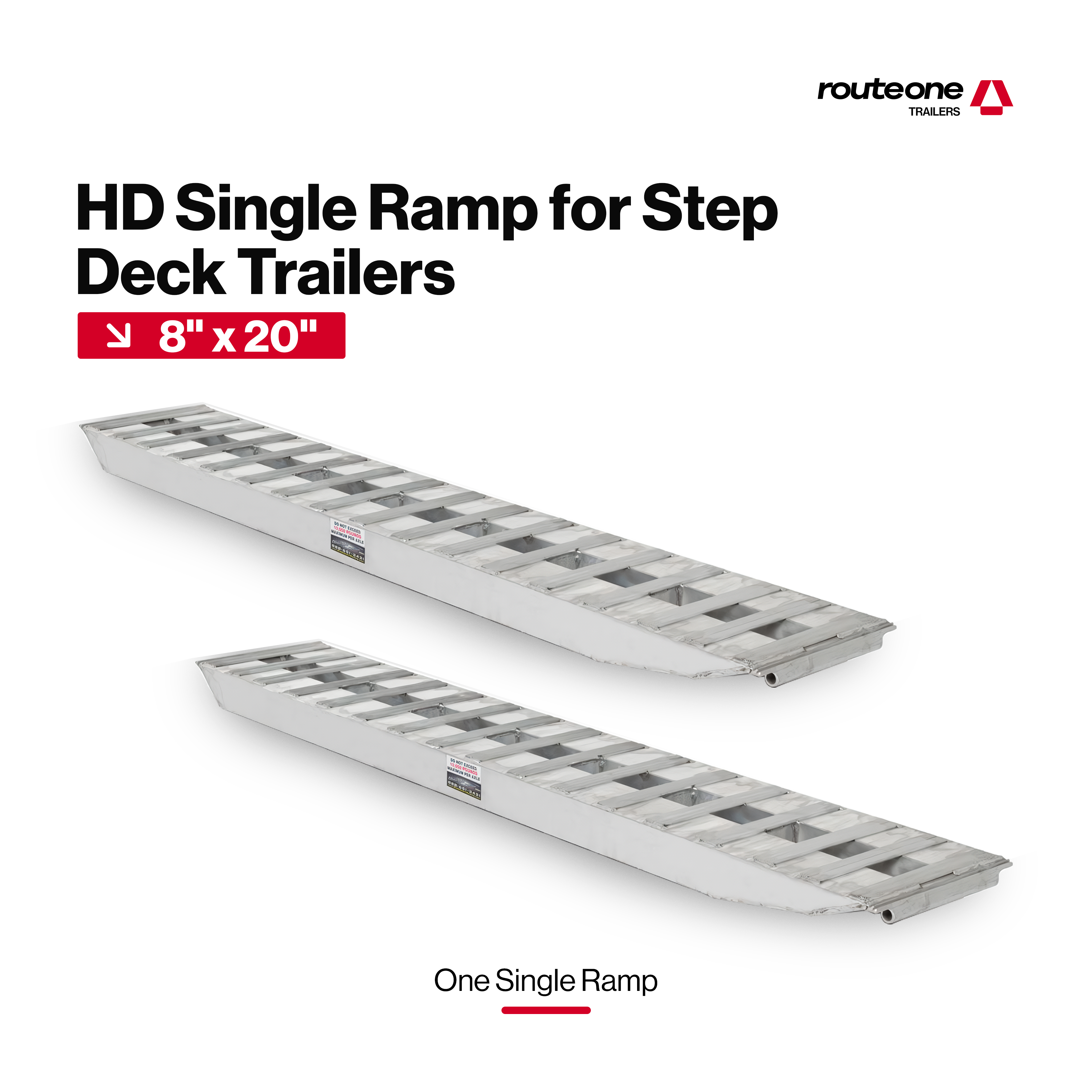 HD Single Ramp 8' L x 20" W for Step Deck