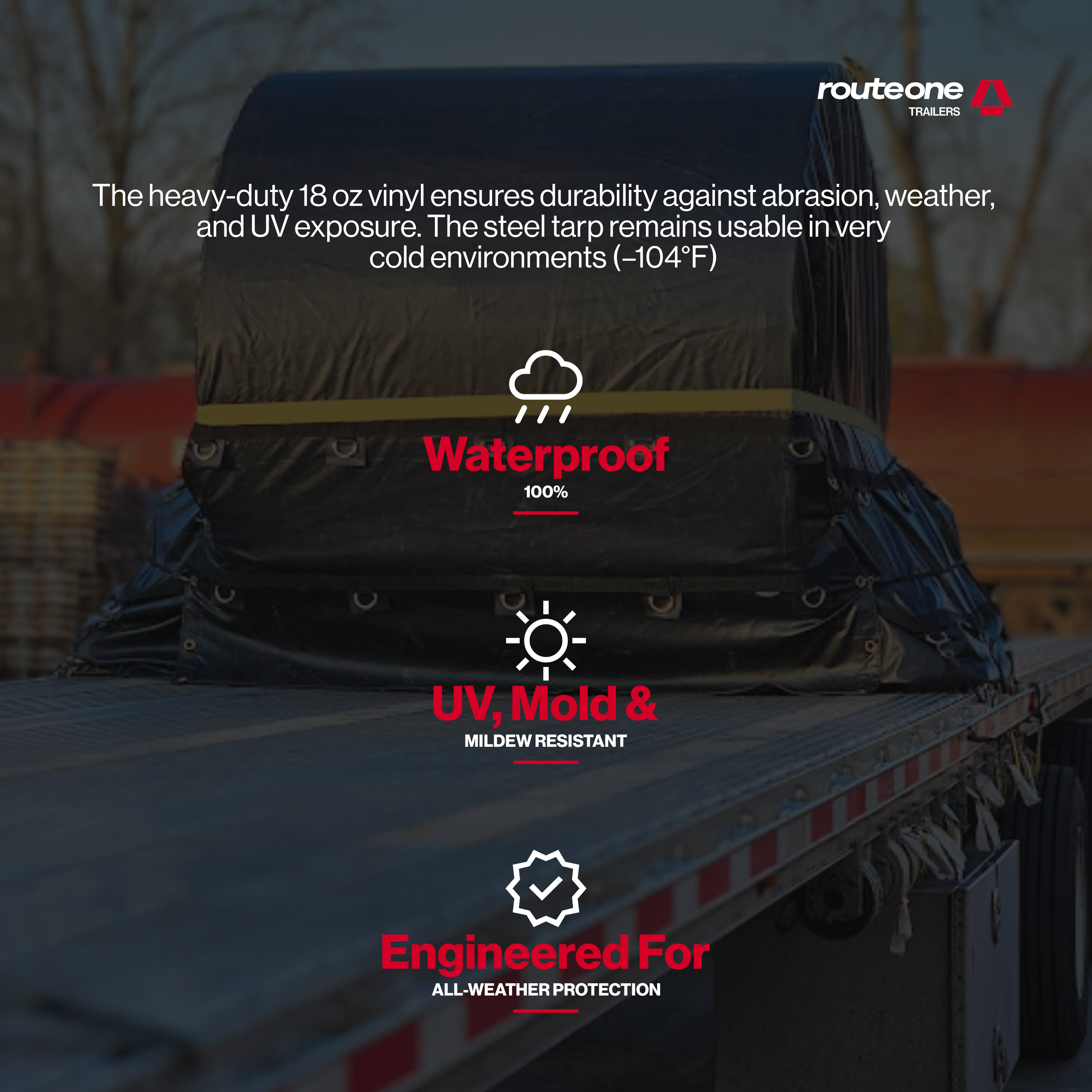 Steel Tarp No Flap 16' x 24' Route One Trailers