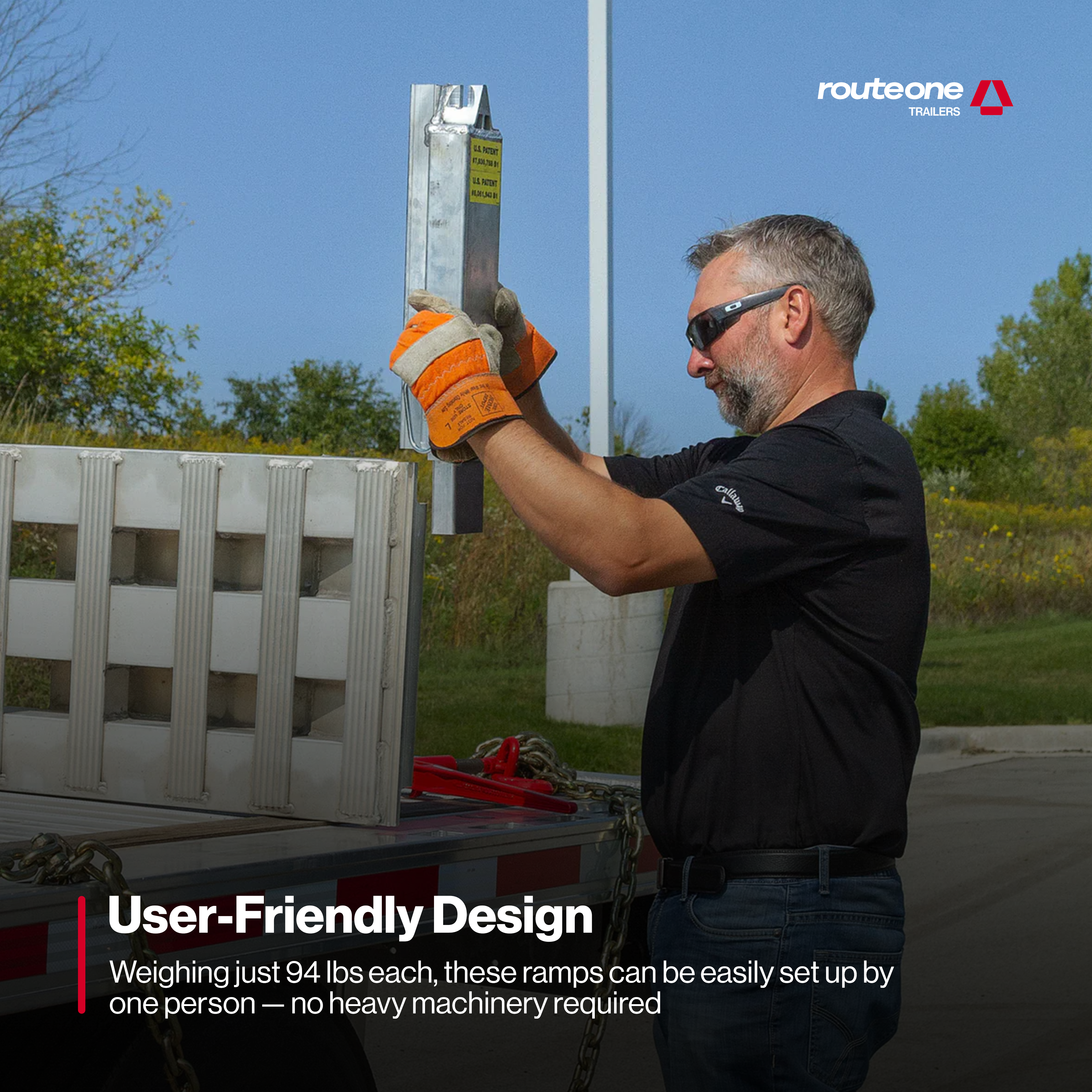 HD Single Ramp 8' L x 20" W for Step Deck