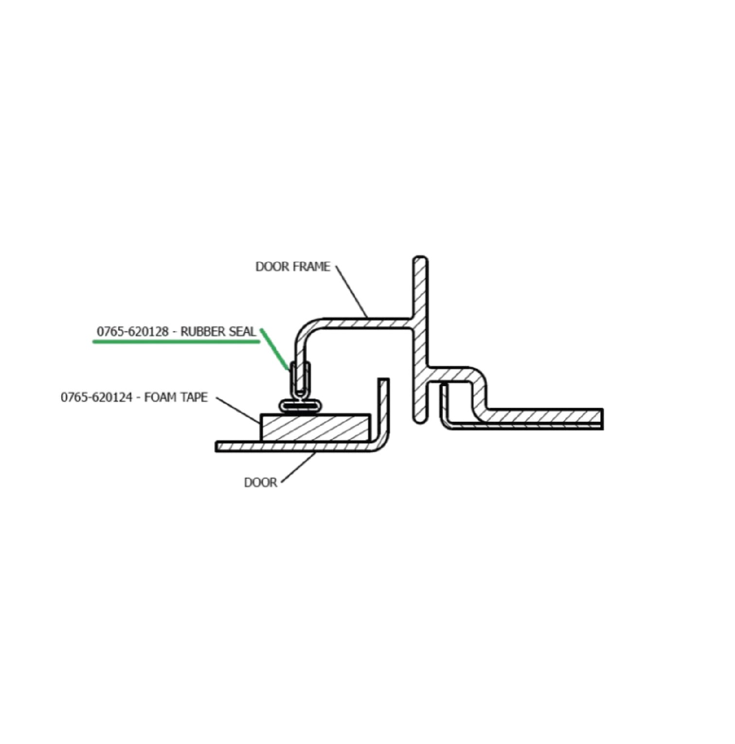 Aero: Bulkhead Door Seal Tape Box Seal 4100 B-3 1/8 Lock Route One Trailers