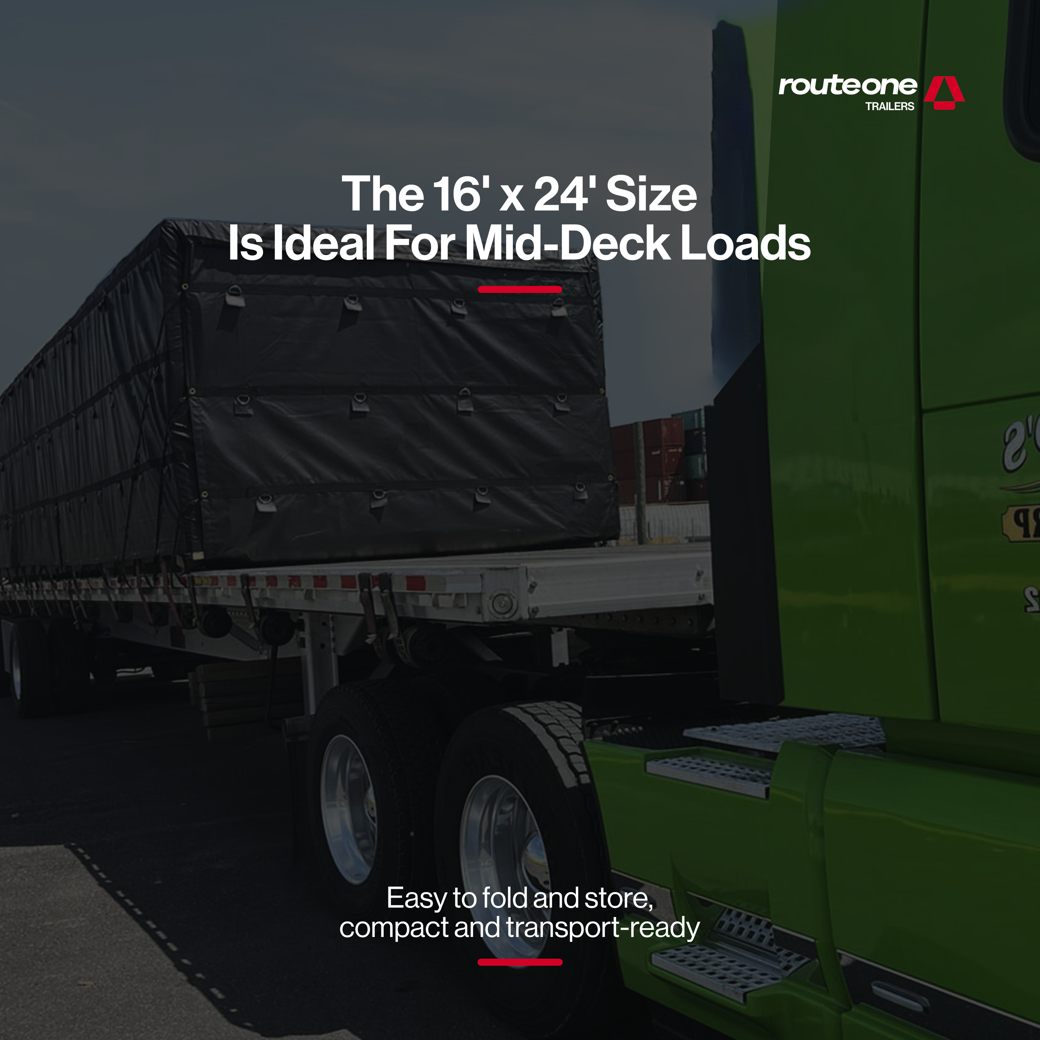 Steel Tarp No Flap 16' x 24' Route One Trailers