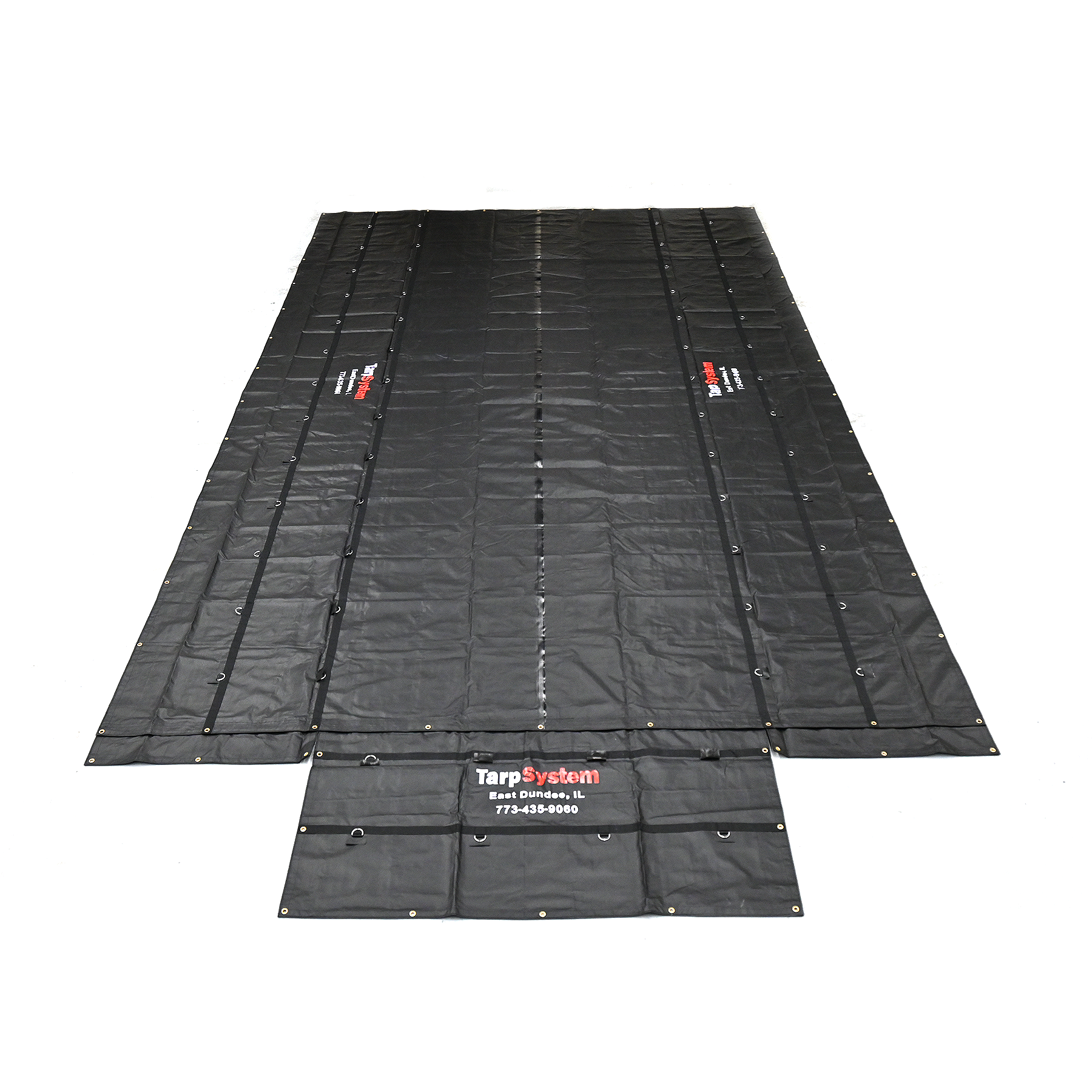 SV4 Super Vinyl Lumber Tarp 16x27 (4' Drop) - Black