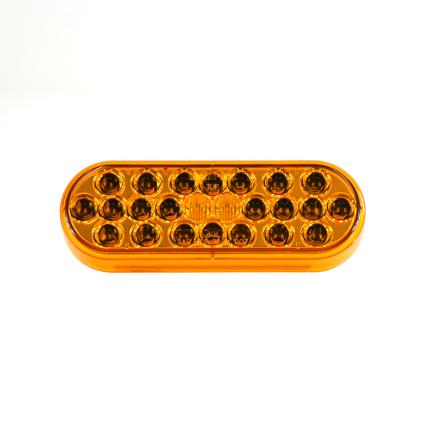 Lights:LED Front/Park/Turn Light, Yellow Oval, 24 Diode