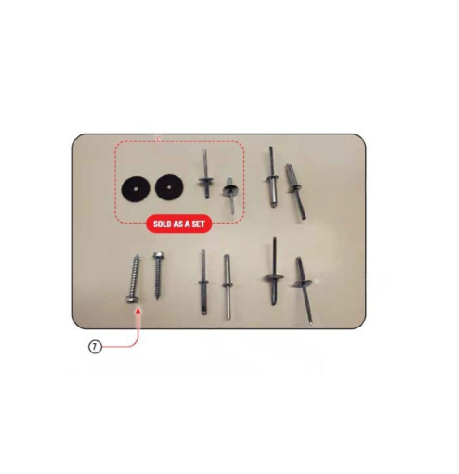 105” slotted hex washer screw for top cap