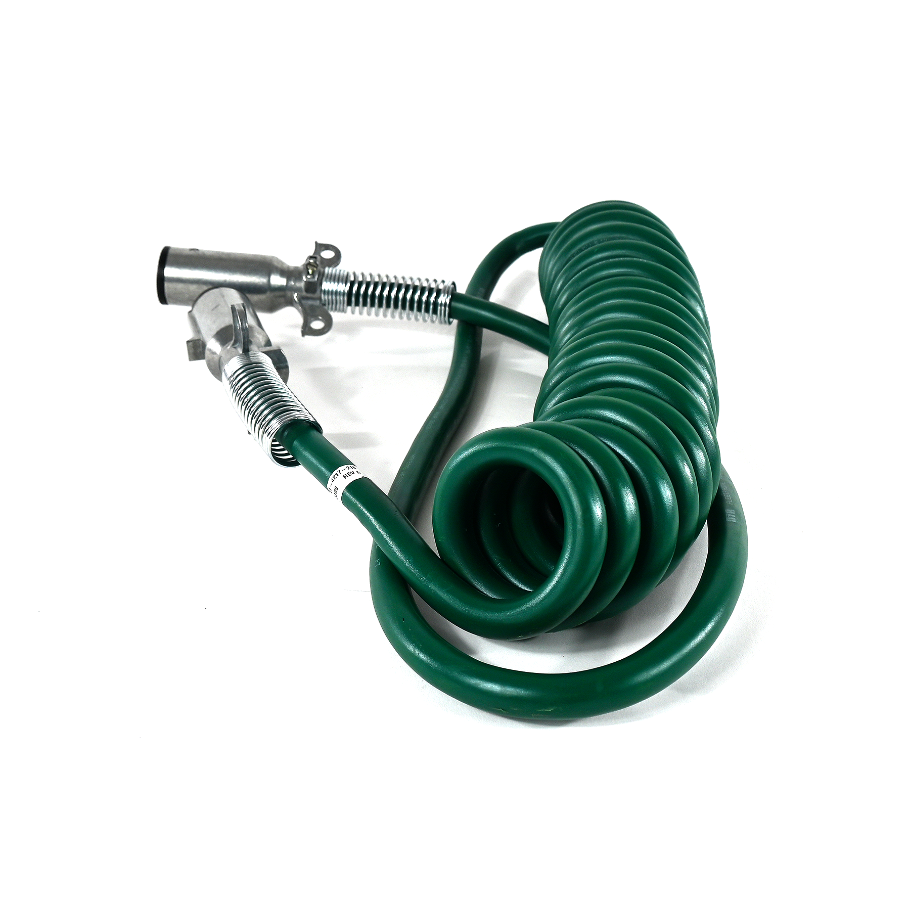 15ft 7-Way Green Coiled