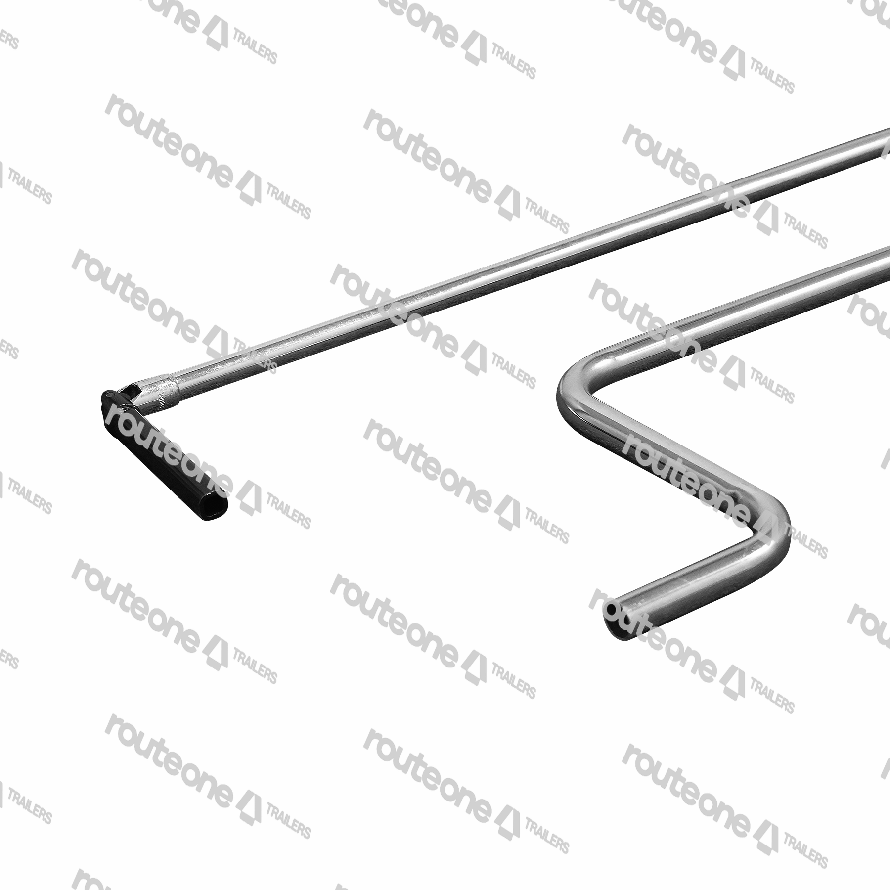 Tail Crank Assy for Rear Curtain - Long - Two Piece Route One Trailers
