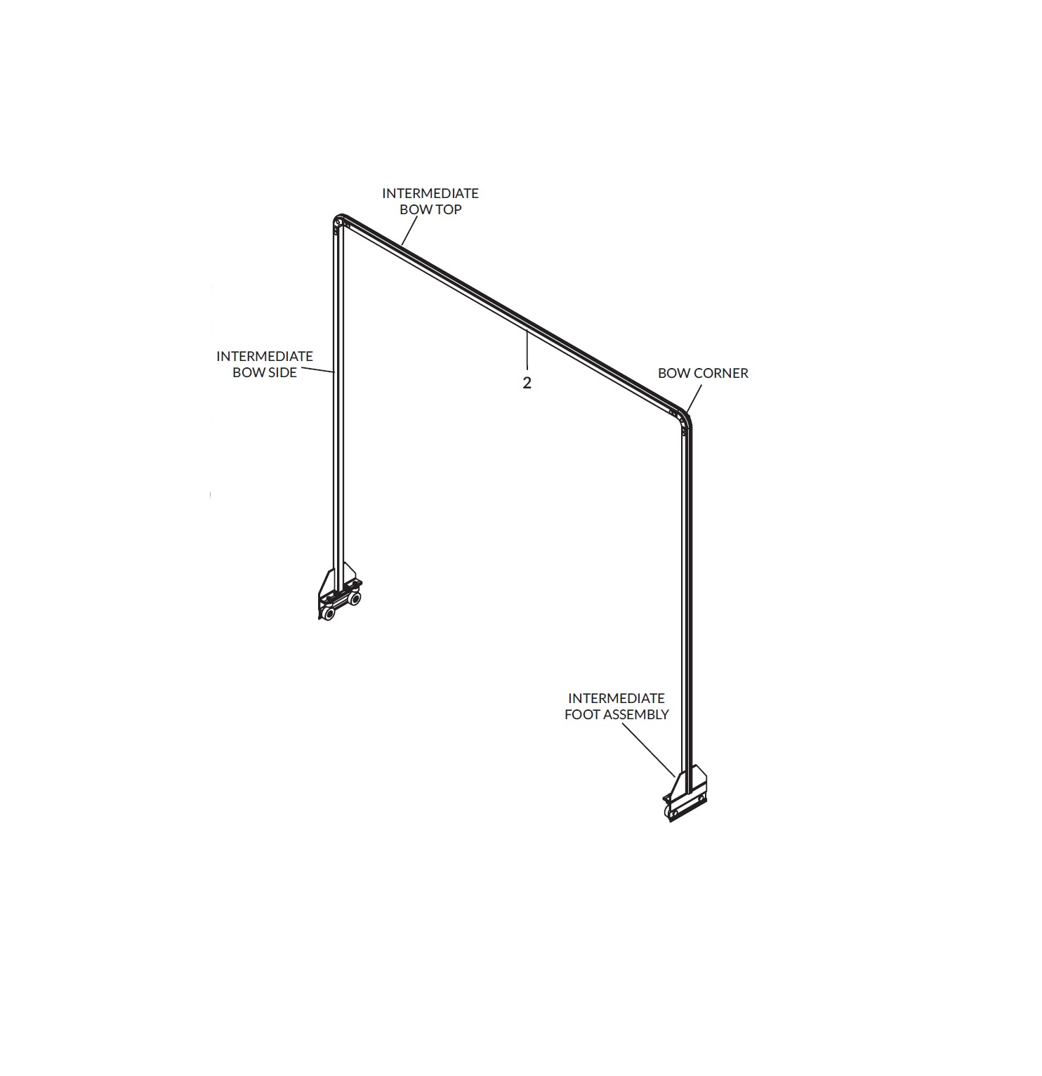 Shur-co: Int Bow Assy 100" H System 108" W (Full Assembly) Route One Trailers