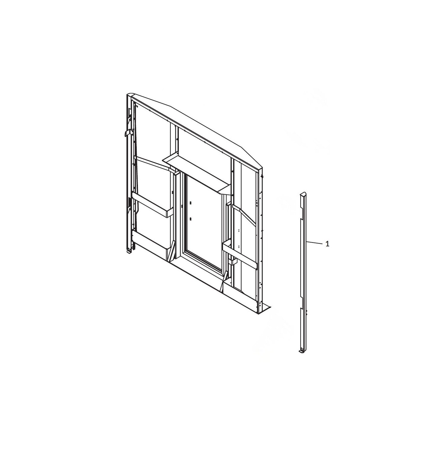 Side Frame Assembly Shur-co: Side Frame Assembly Headbord 100H Left