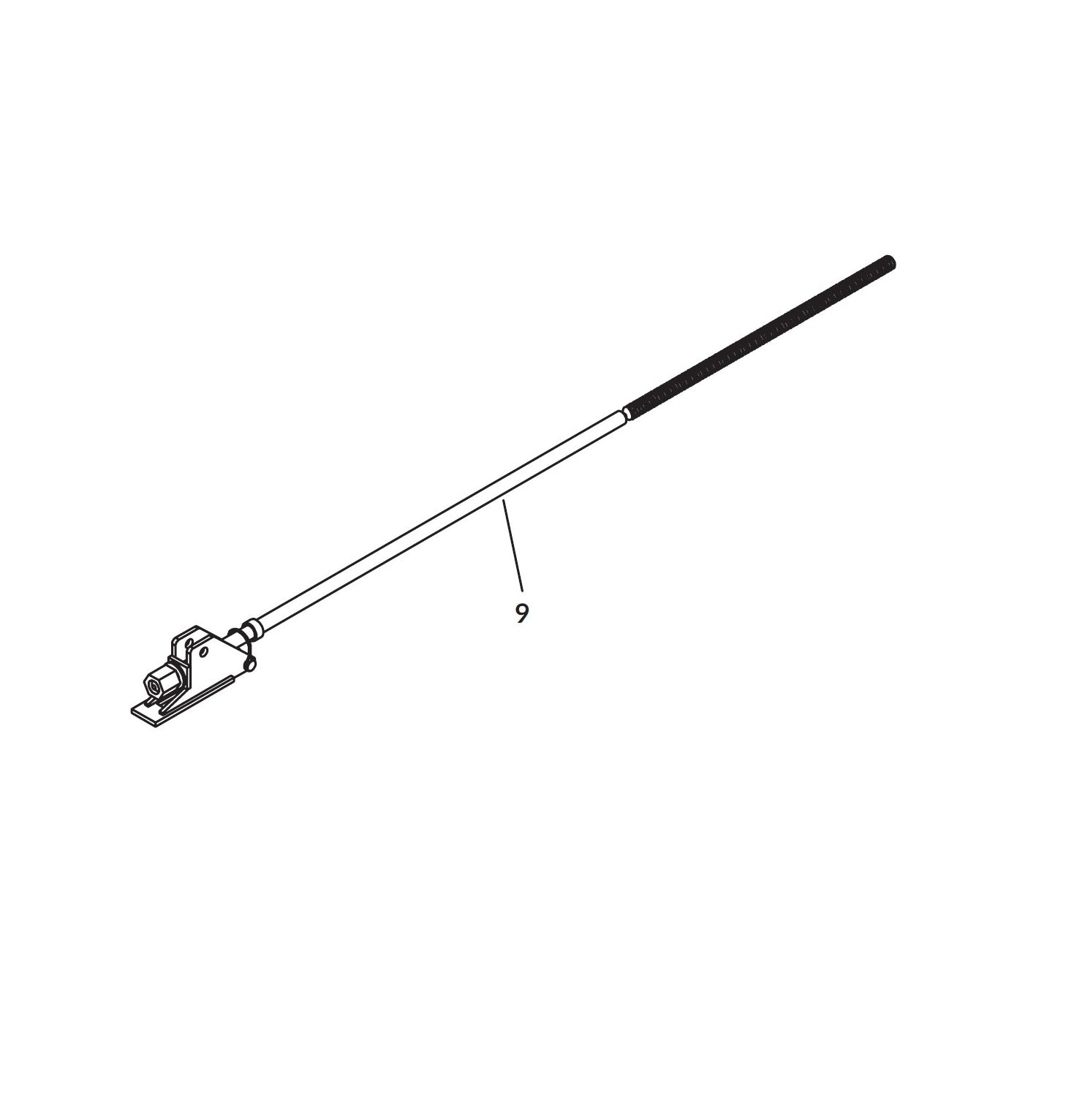 Shur-co: Winding Brace Thread Rod / Pivot Assembly 72H Route One Trailers