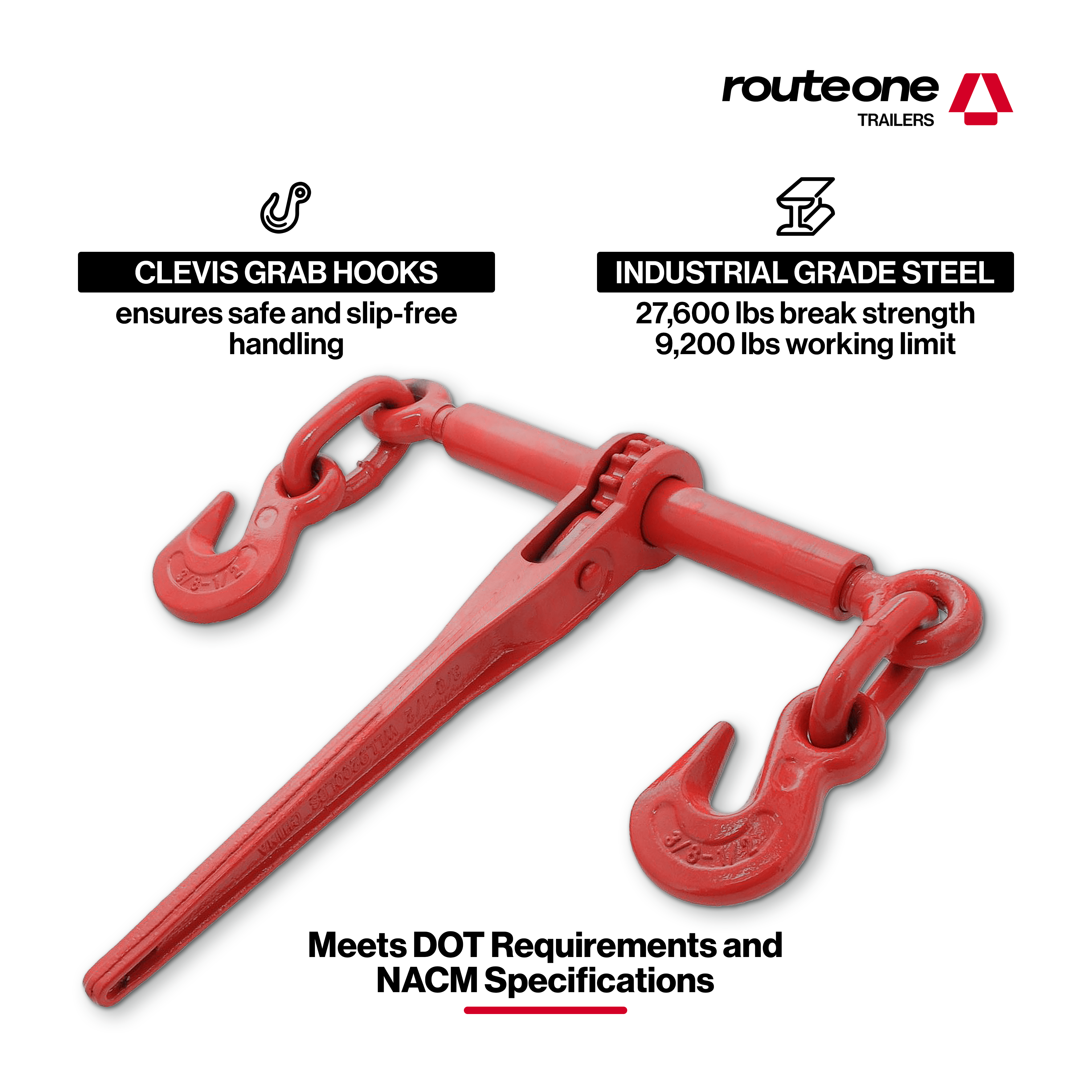 PRO Chain Binder Ratchet Style 3/8" - 1/2", 9200LBS
