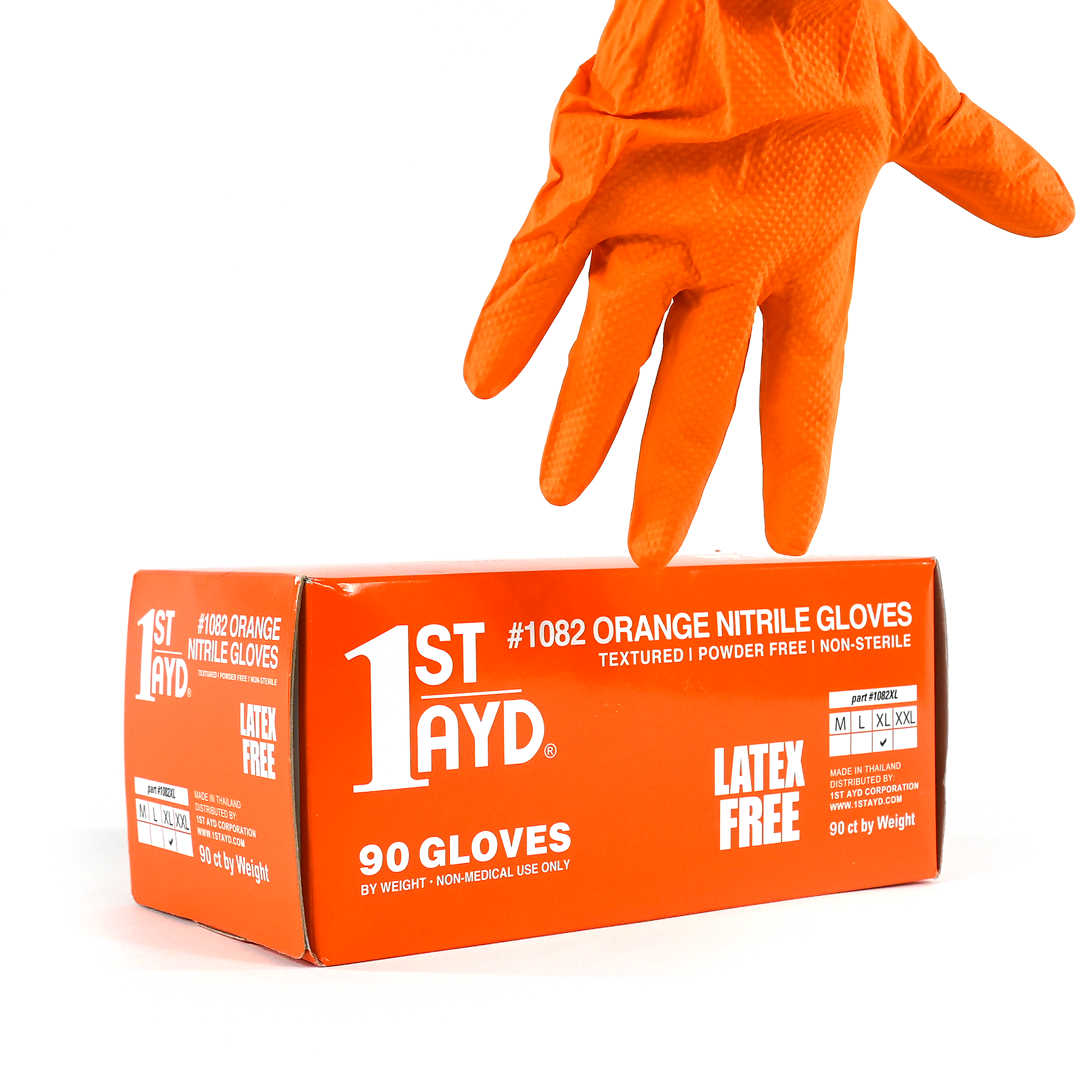 Orange Nitrile Gloves - XLarge 90