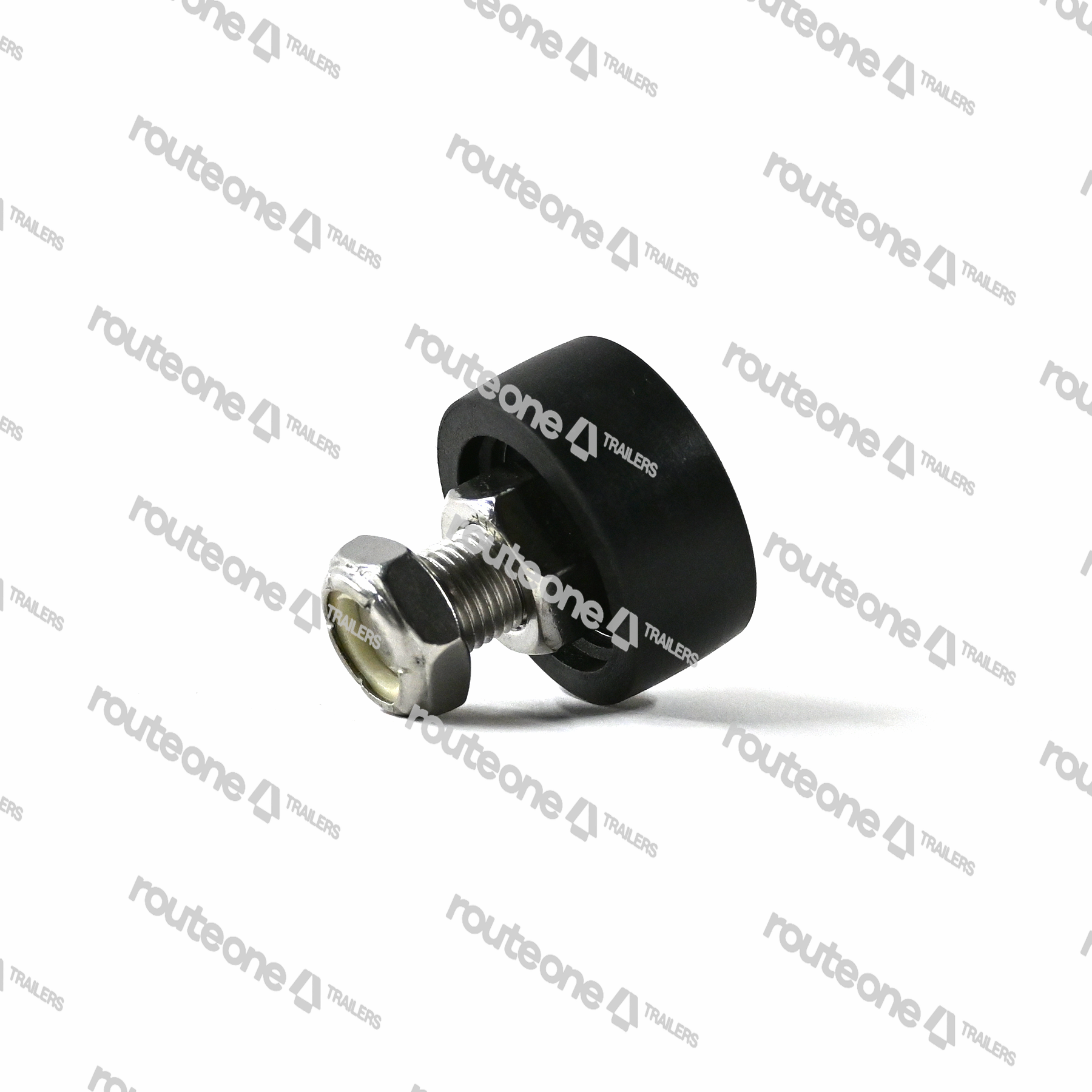 1-1/2" Wheel - Plastic Wheel Assy w/ bolt and nut - Small 1.5" Route One Trailers